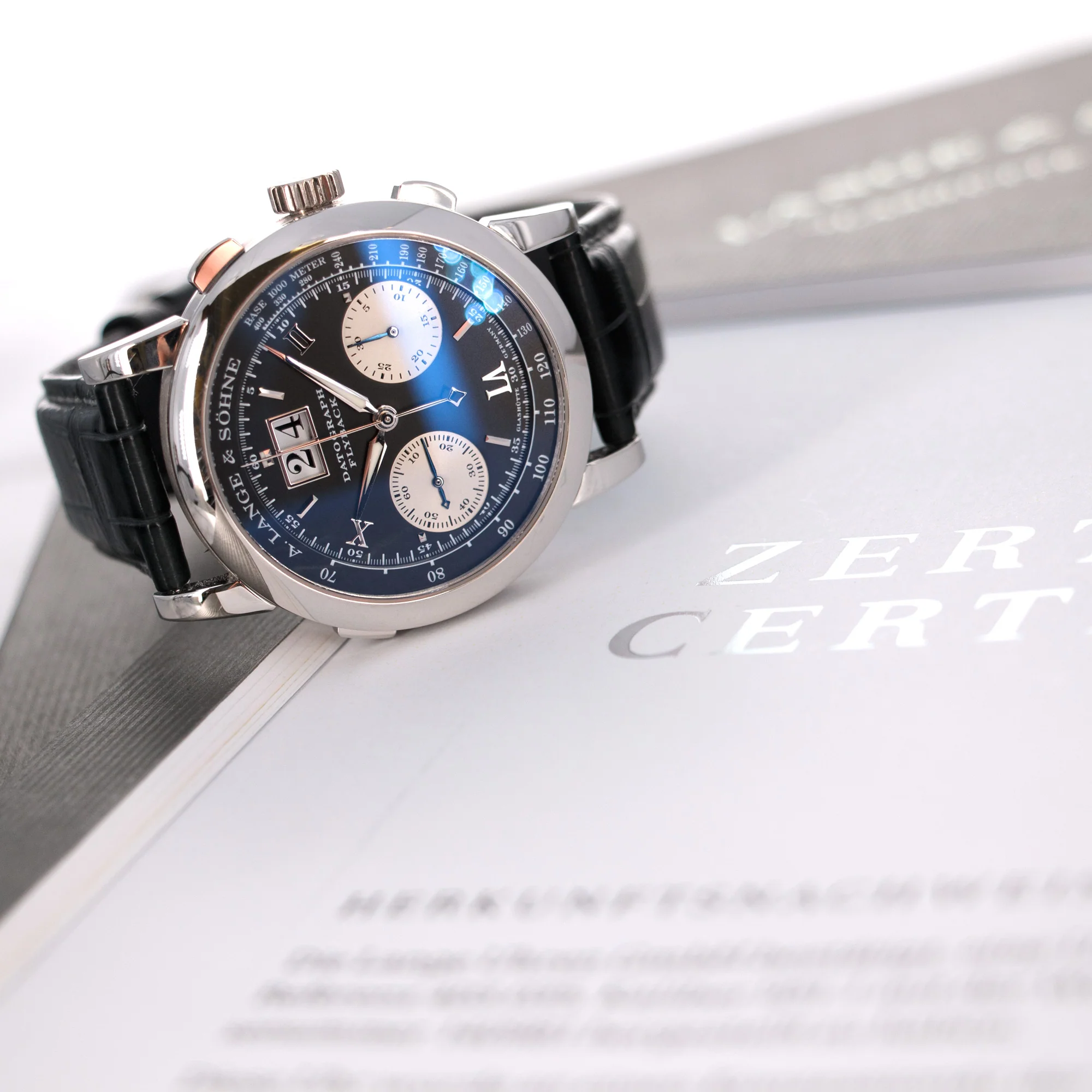 A. Lange & Sohne Platinum Datograph Watch Ref. 403.035 - Image 6