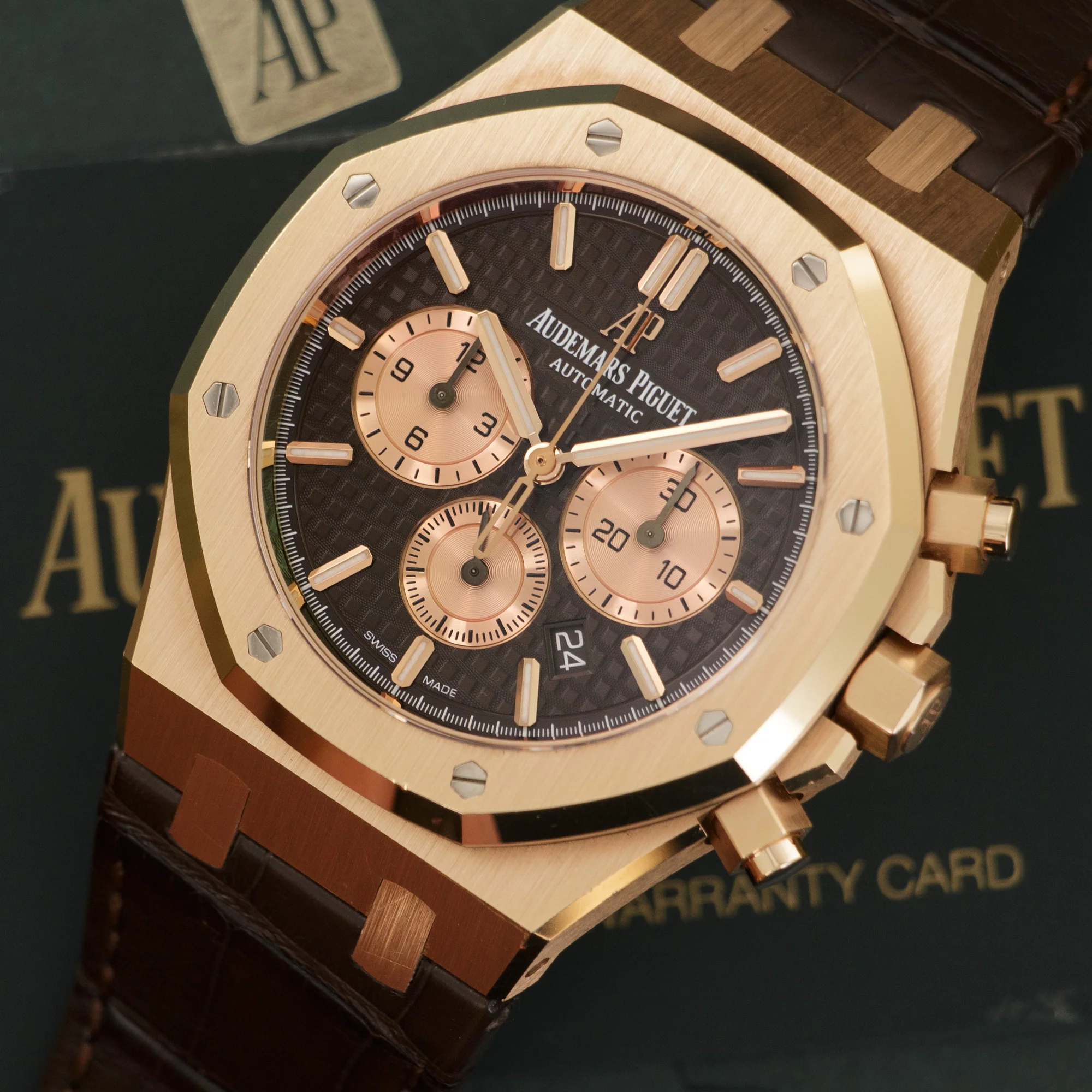 Audemars Piguet Rose Gold Royal Oak Chrono Watch Ref. 26331 - Image 2
