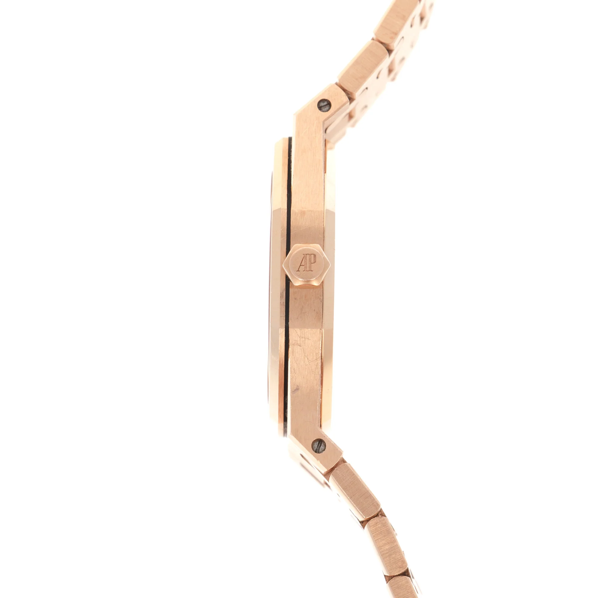 Audemars Piguet Rose Gold Royal Oak Diamond Watch Ref. 67651 - Image 3