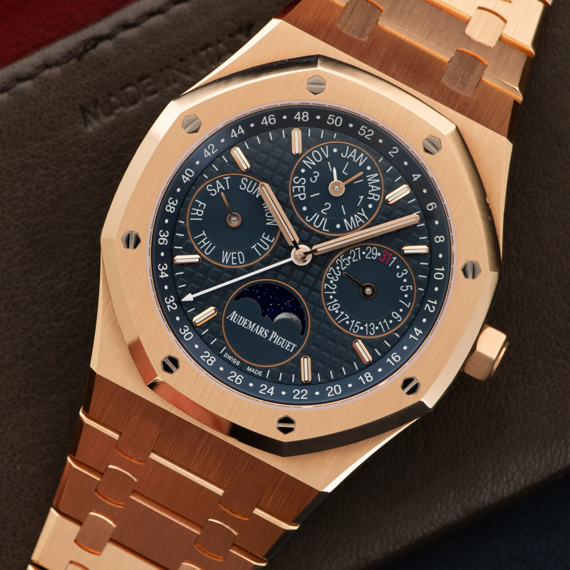 Audemars Piguet Rose Gold Royal Oak Perpetual Watch Ref. 26574 - Image 2