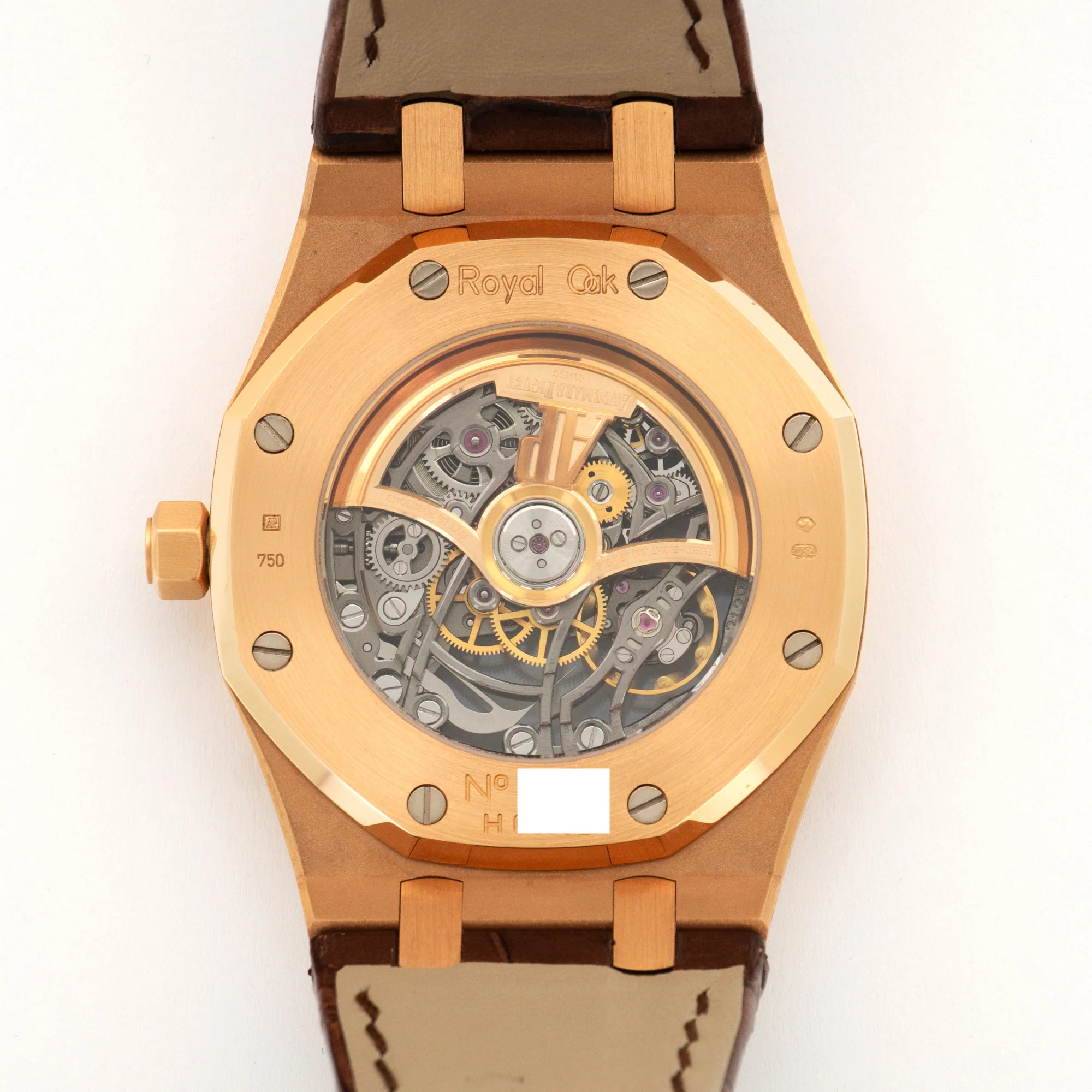 Audemars Piguet Rose Gold Openworked Royal Oak Skeletonized Watch, Ref. 15305 - Image 4