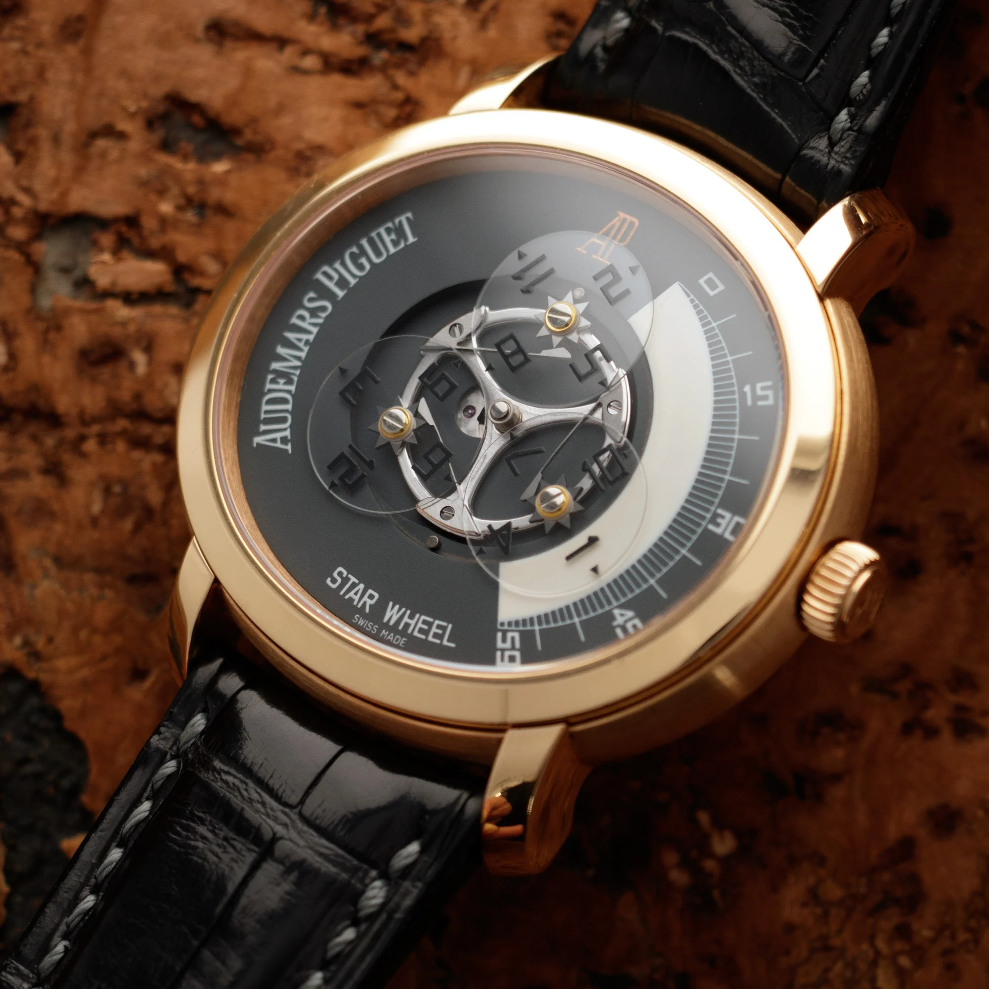 Audemars Piguet Rose Gold Star Wheel Millenary Watch Ref. 25898 - Image 2