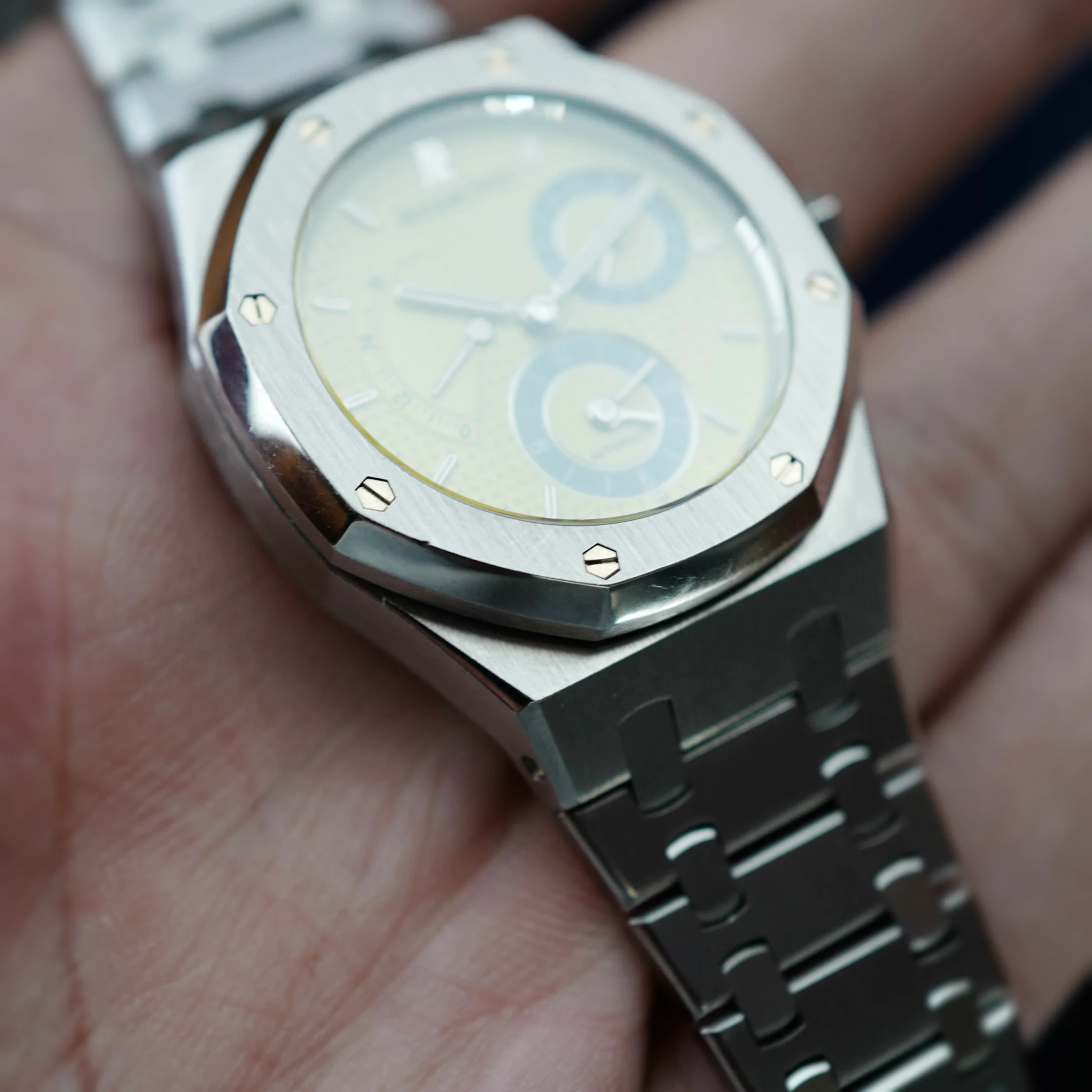 Audemars Piguet Royal Oak Dual Time Watch Ref. 25730 with Bright Yellow Dial with Original Warranty Paper - Image 6