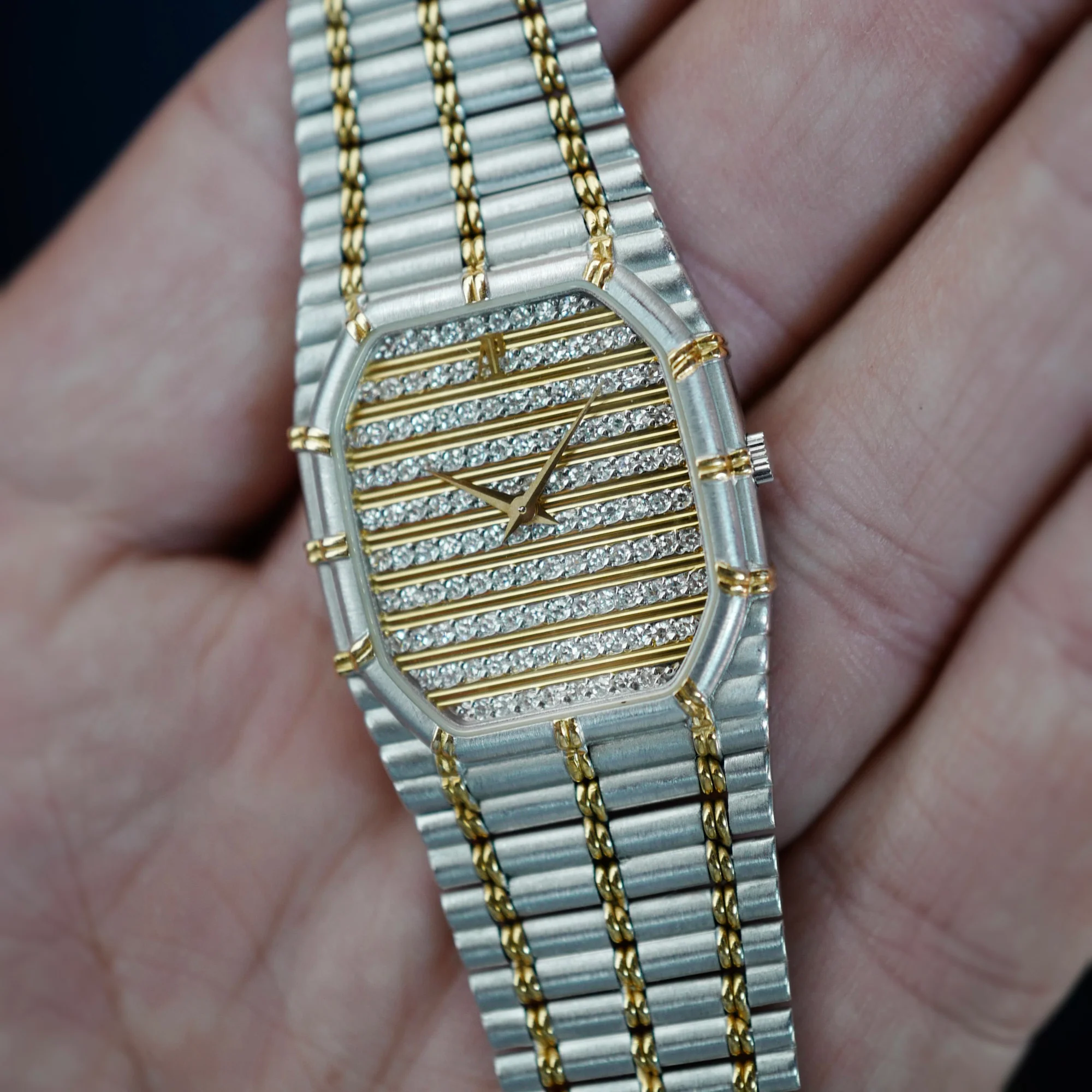 Audemars Piguet Two-Tone Bamboo with Pave Diamond Dial - Image 4
