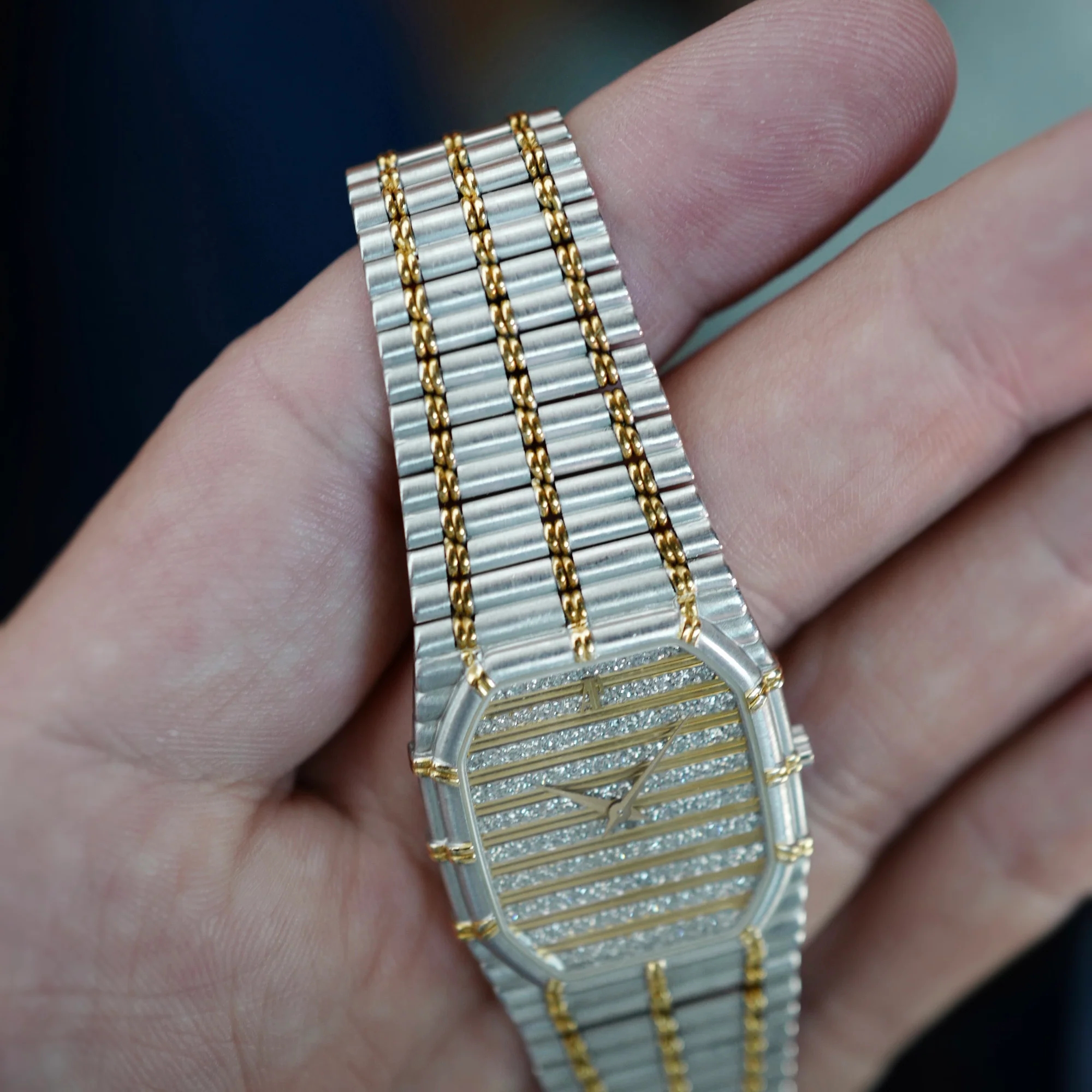 Audemars Piguet Two-Tone Bamboo with Pave Diamond Dial - Image 7