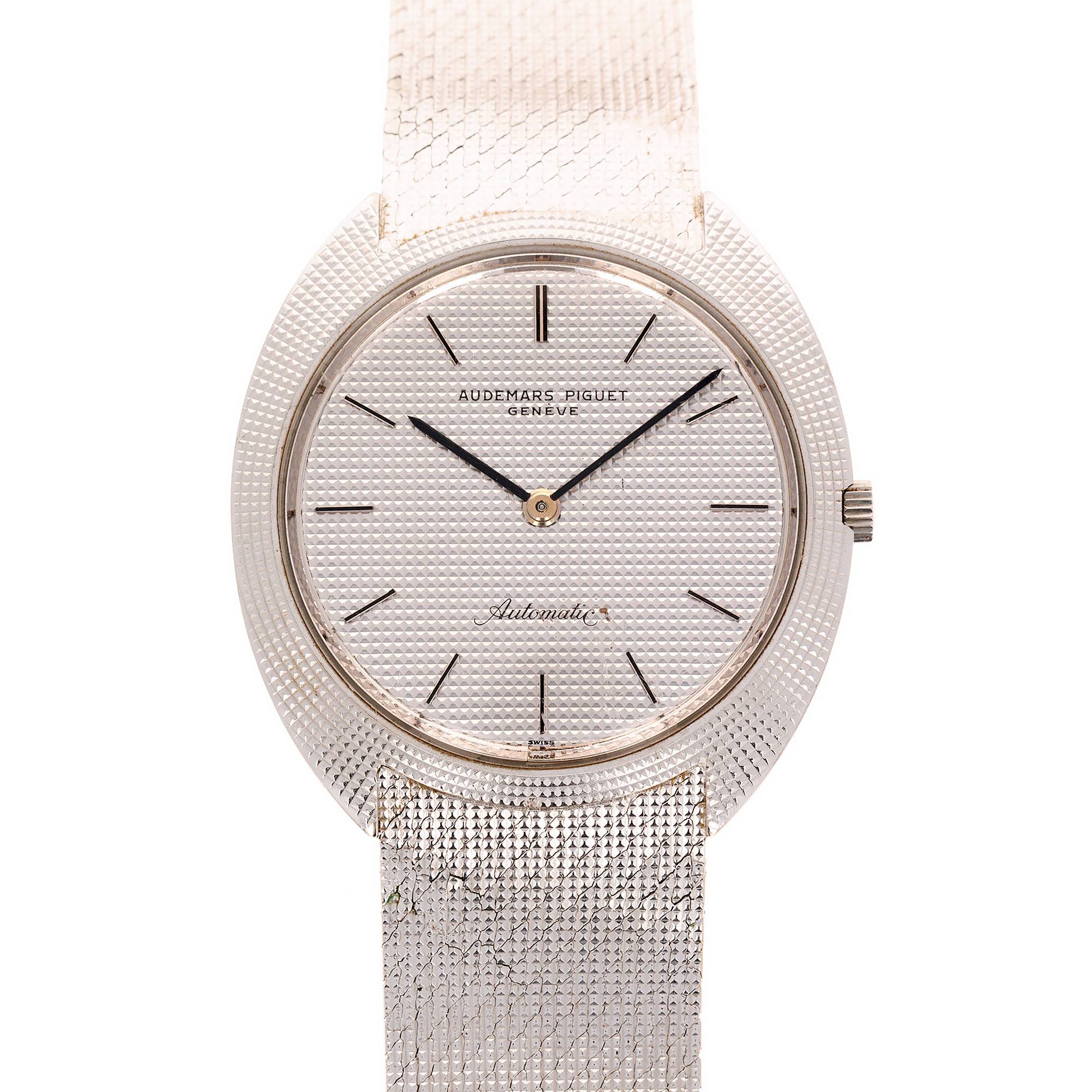 Audemars Piguet White Gold Automatic Tonneau Watch