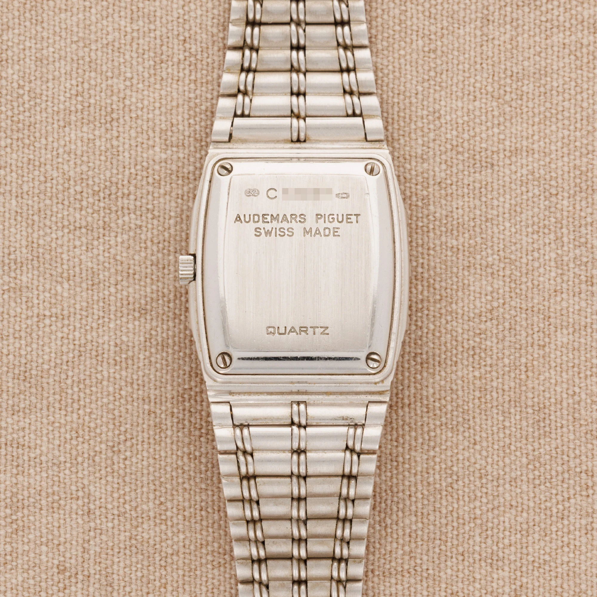Audemars Piguet White Gold Bamboo with Sapphire Markers - Image 3
