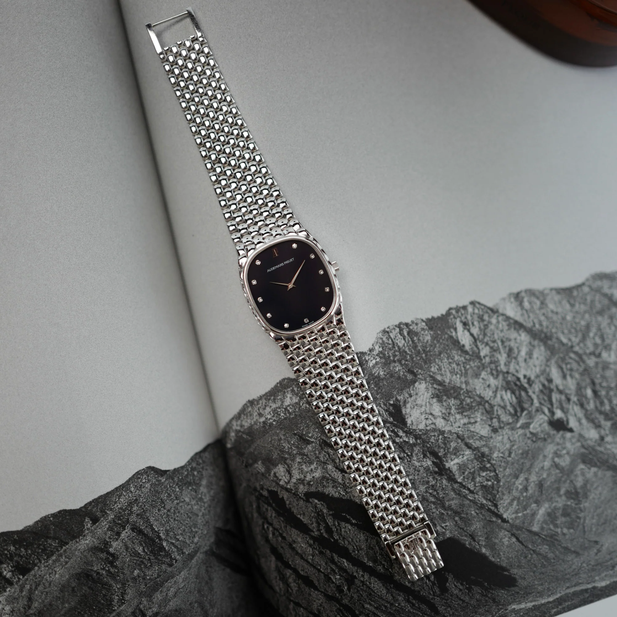 Audemars Piguet White Gold Beaded Bracelet Watch - Image 5