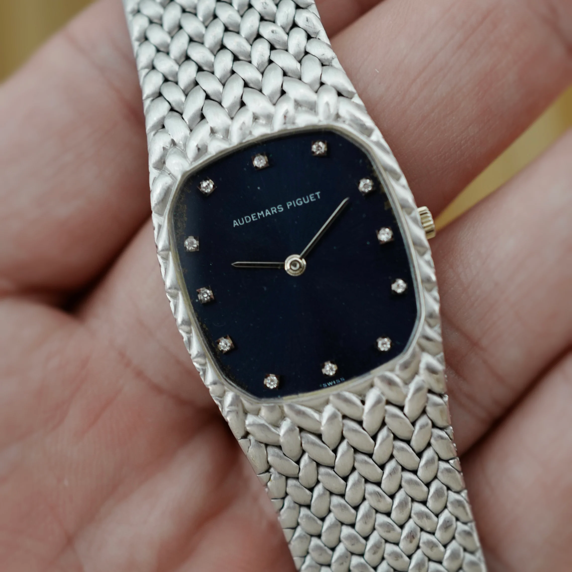 Audemars Piguet White Gold Cobra-style Bracelet Watch - Image 4