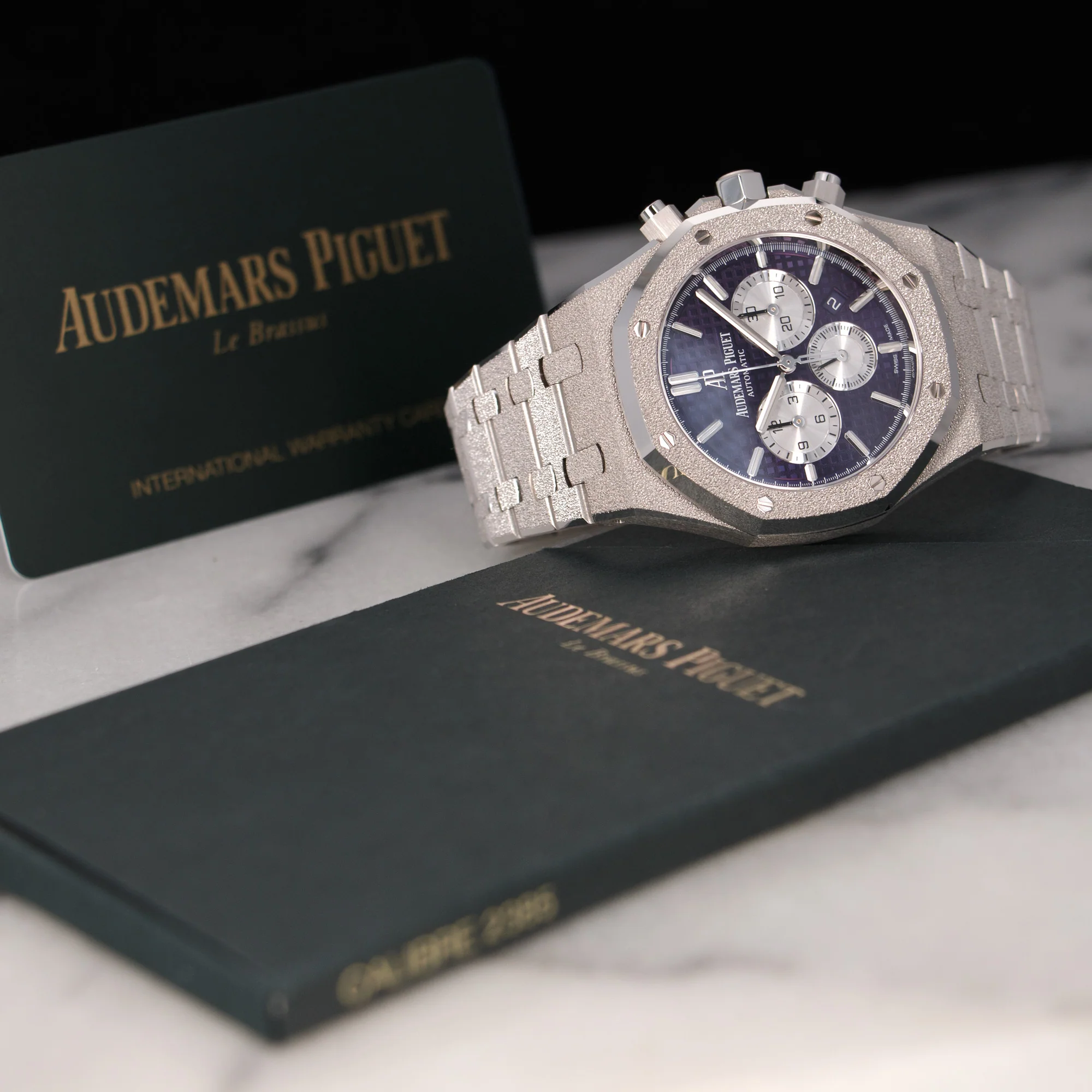 Audemars Piguet White Gold Royal Oak Chronograph Frosted Watch Ref. 26331 - Image 6