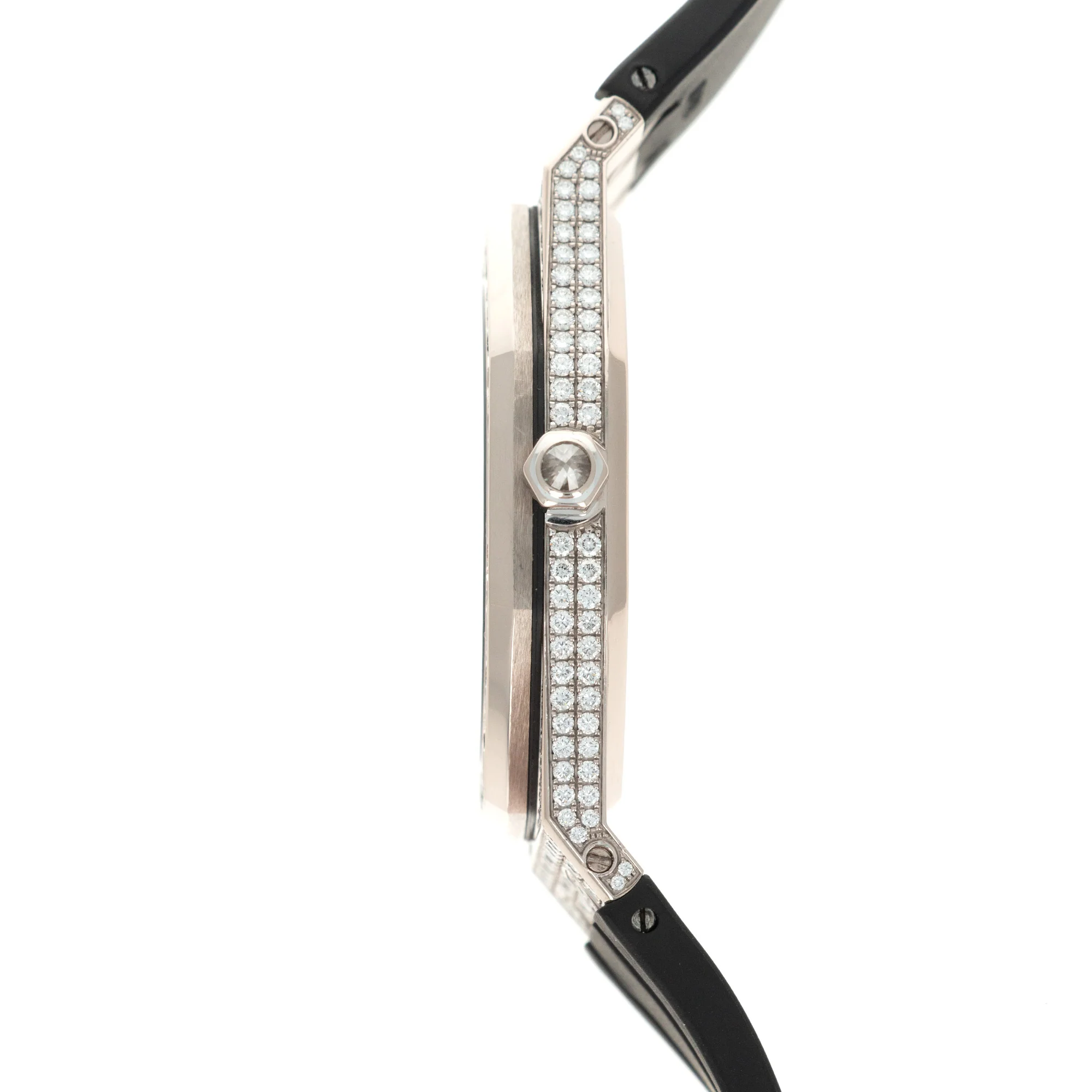 Audemars Piguet White Gold Royal Oak Tuxedo Diamond Watch - Image 5