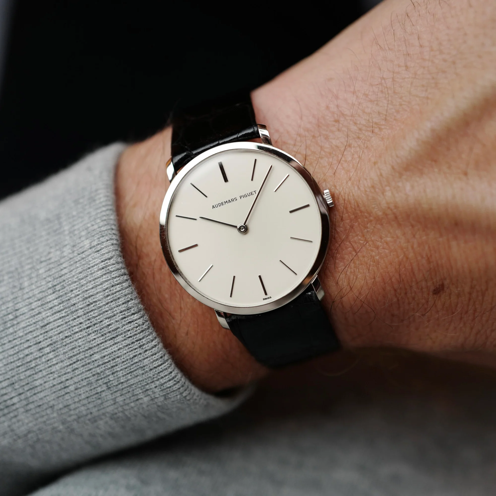 Audemars Piguet White Gold Ultra Thin Watch (New Arrival)