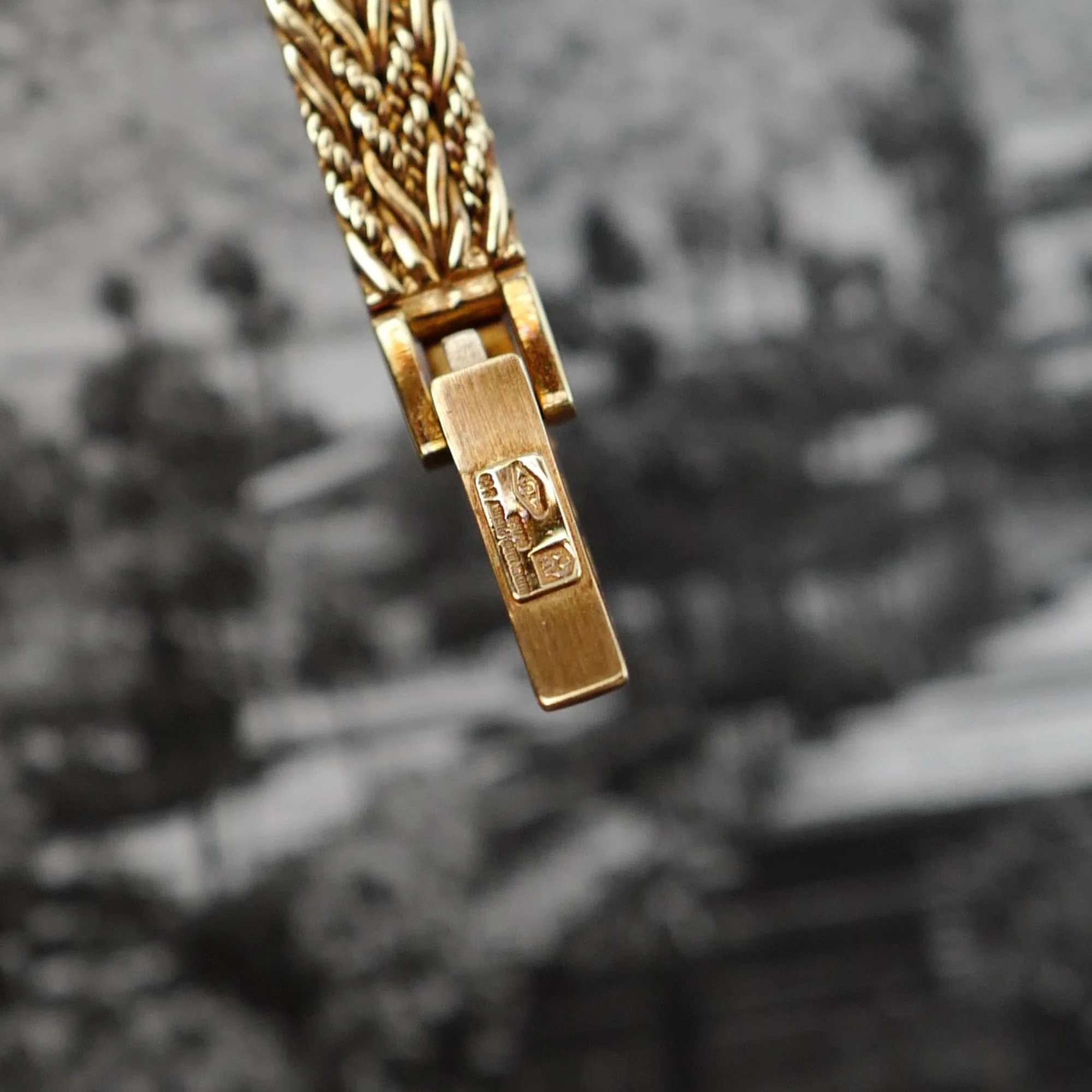 Audemars Piguet Yellow Gold Ladies Diamond and Sapphire Bracelet Watch - Image 7