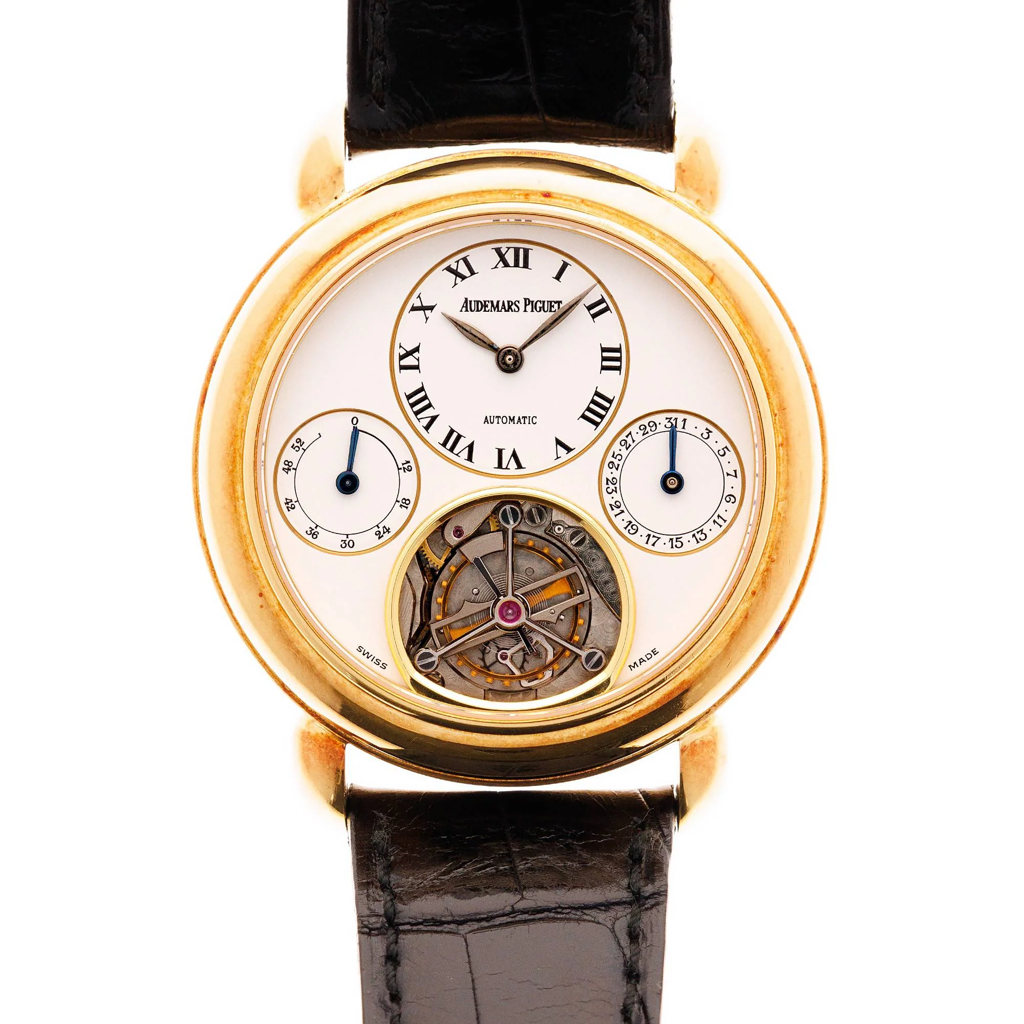 Audemars Piguet Yellow Gold Jules Audemars Date Tourbillon Watch Ref. 25718BA