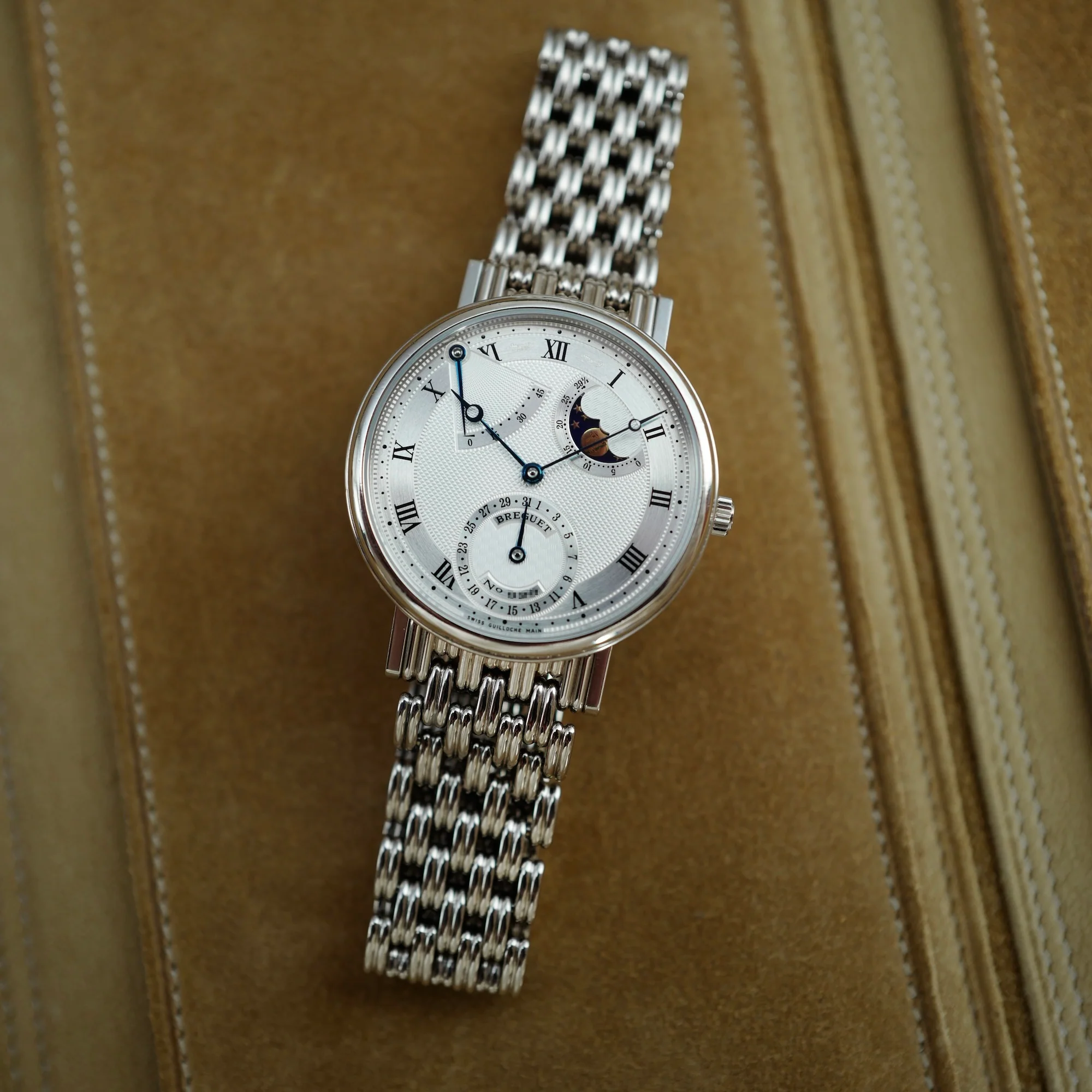 Breguet White Gold Power Reserve Moonphase Classique Ref. 3130 on Bracelet - Image 4