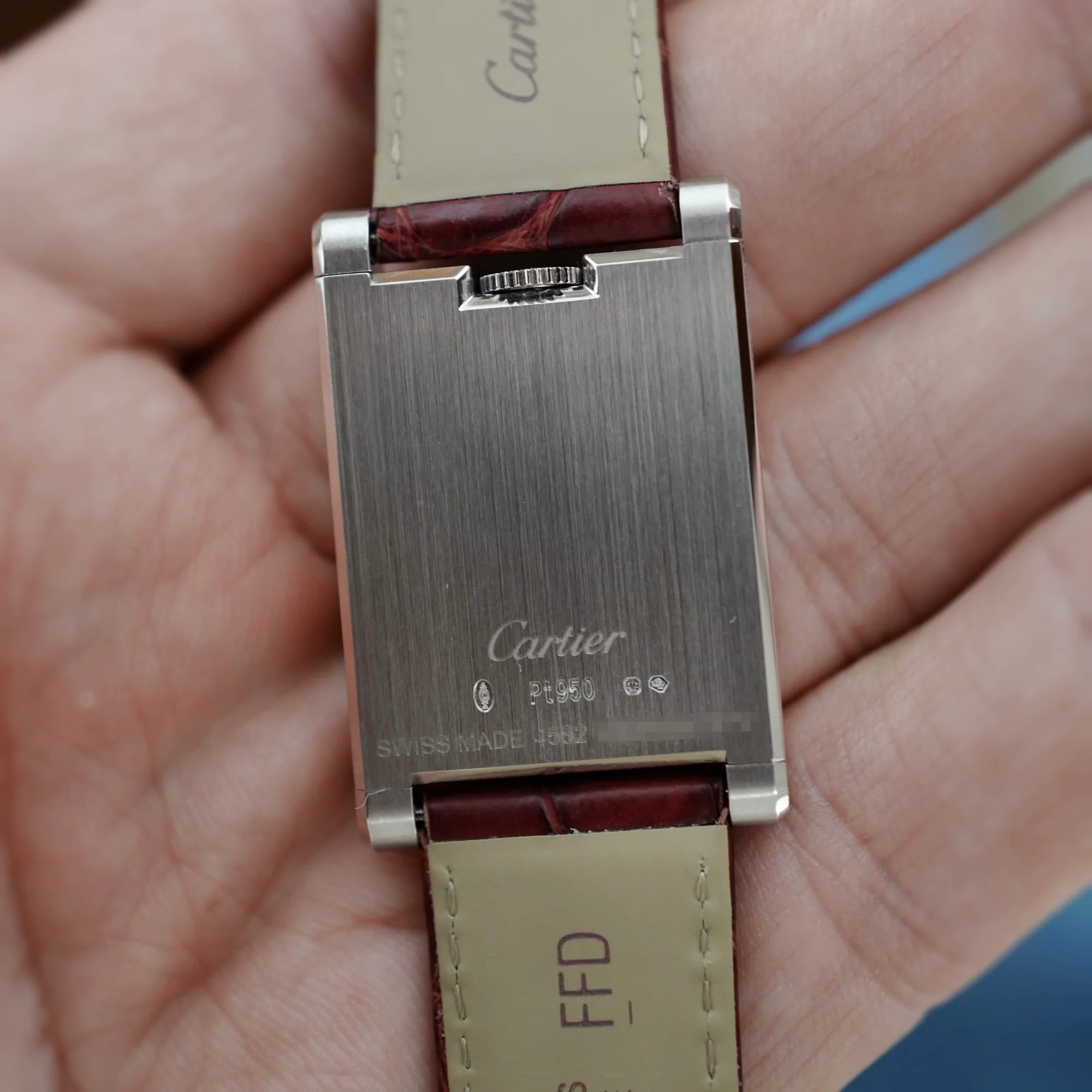 Cartier Platinum Tank A Guichet Ref. WGTA0236, 2025 Edition (New Arrival) - Image 4