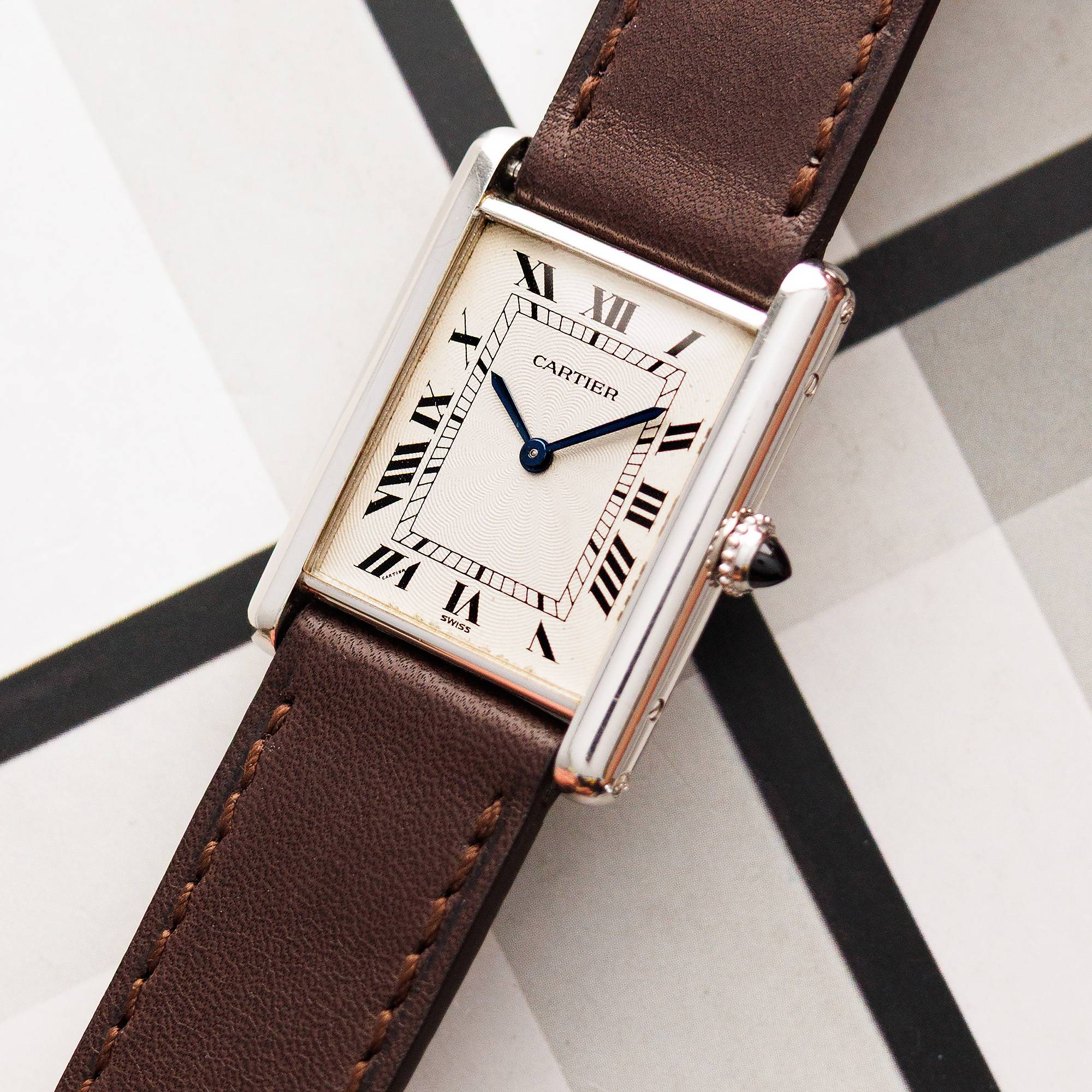 Cartier Platinum Tank Louis Ref. 1601 - Image 2