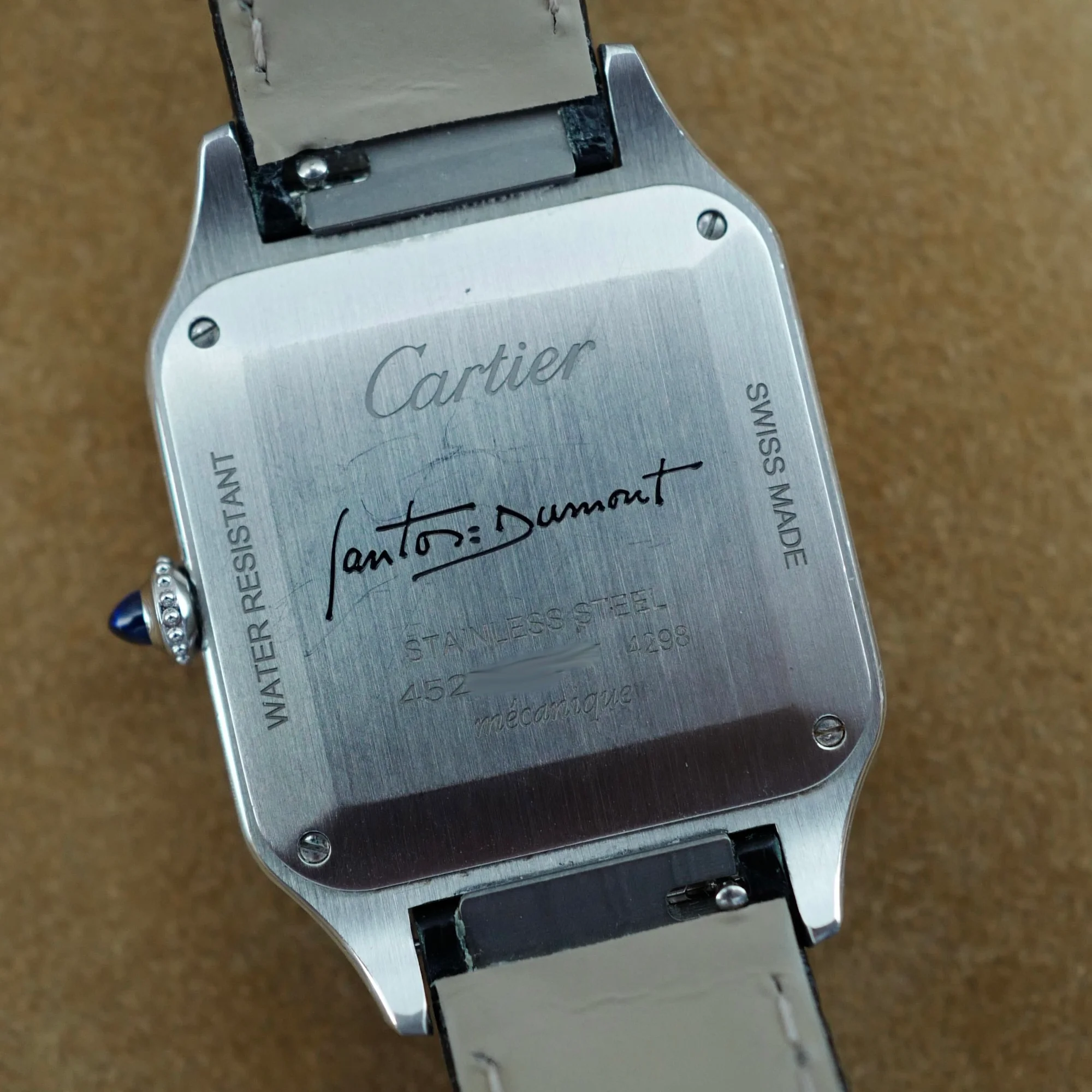 Cartier Steel Santos Dumont Black Enamel Ref. WSSA0046 - Image 4