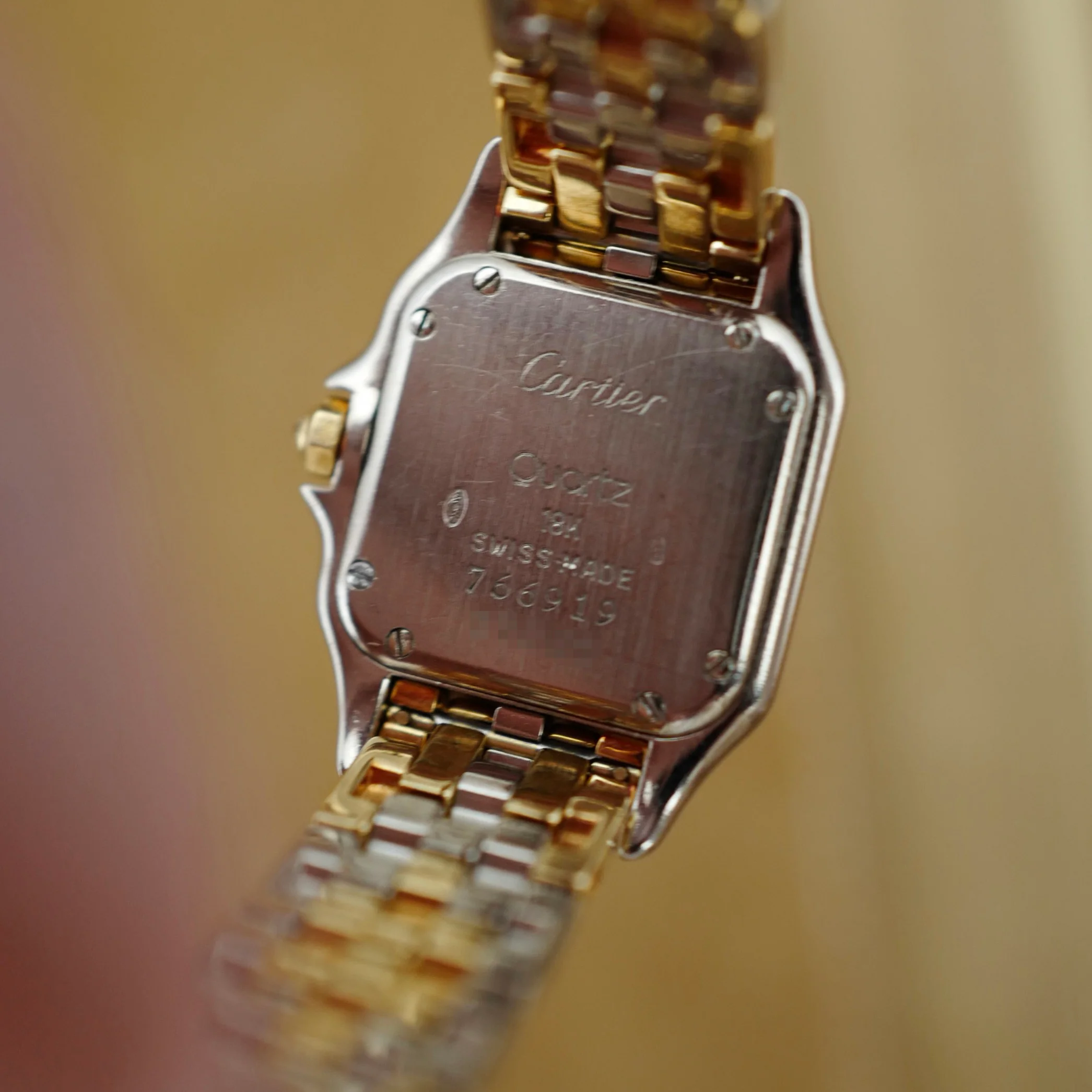 Cartier Two-Tone Panthere Ref. 7669 with Rare Obsidian Stone Dial - Image 3