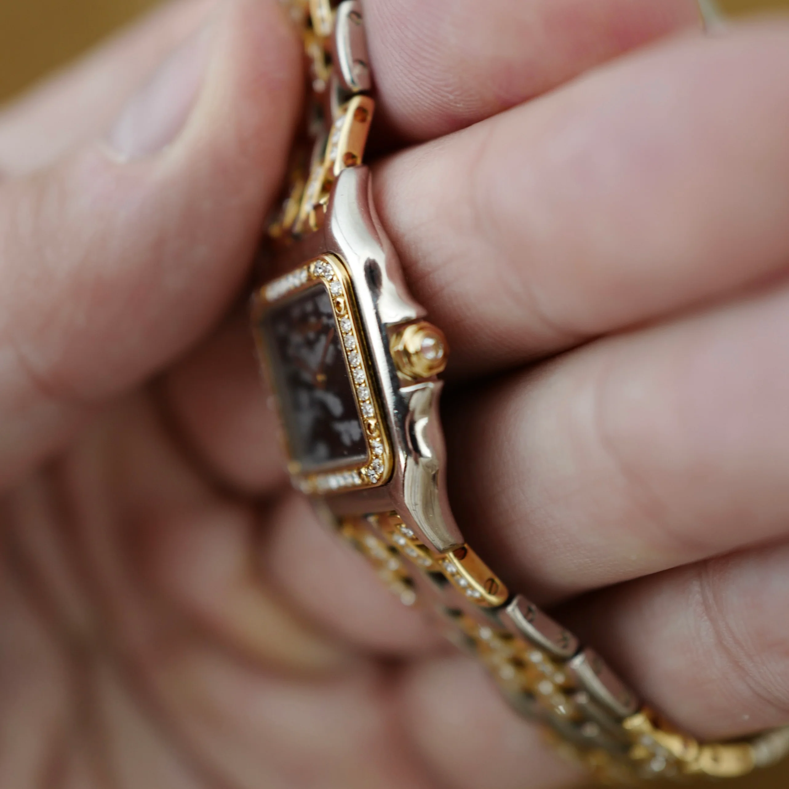 Cartier Two-Tone Panthere Ref. 7669 with Rare Obsidian Stone Dial - Image 4