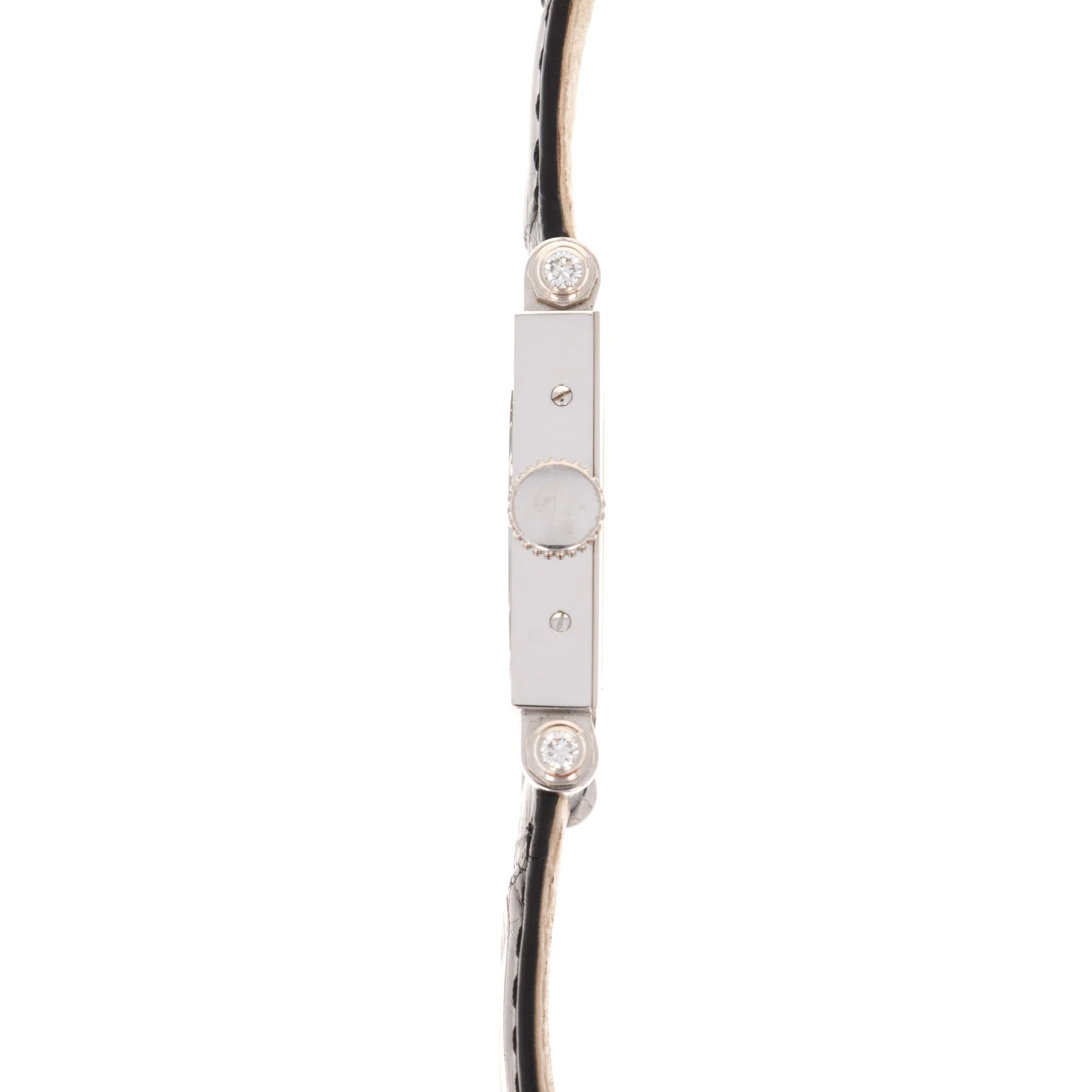 Cartier White Gold Rectangulaire a Pattes Vis Armurier Enamel Tank Watch - Image 3