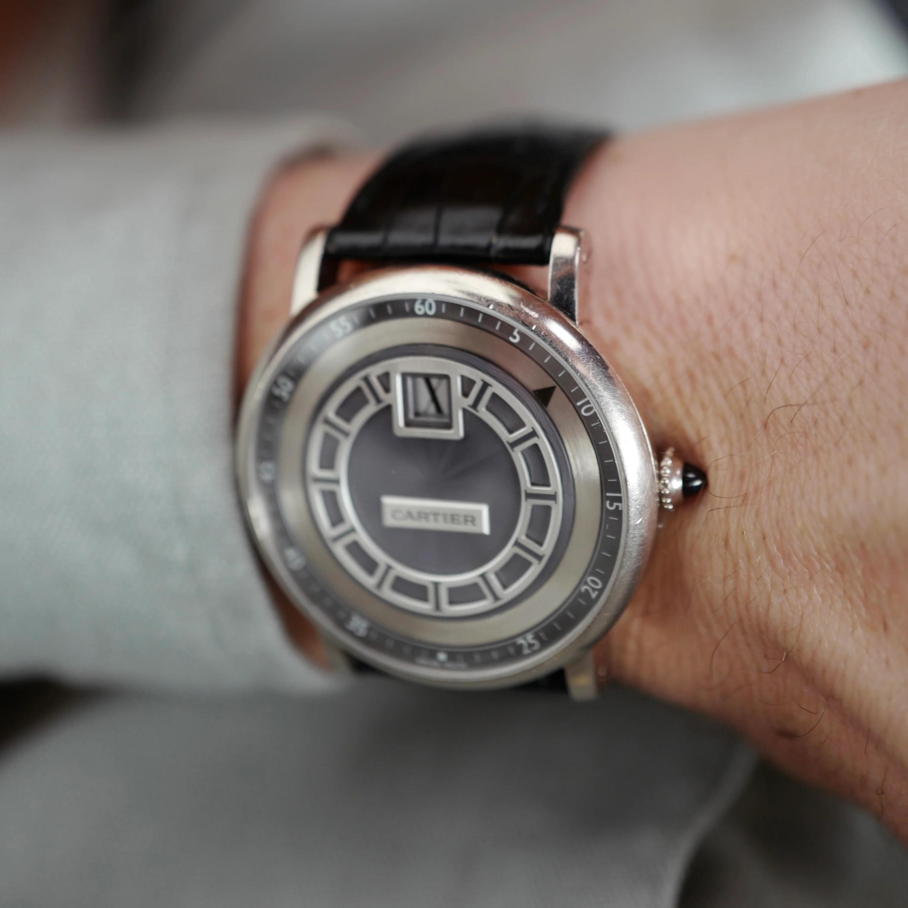 Cartier White Gold Rotonde Jump Hour Ref. 2953 (NEW ARRIVAL) - Image 4