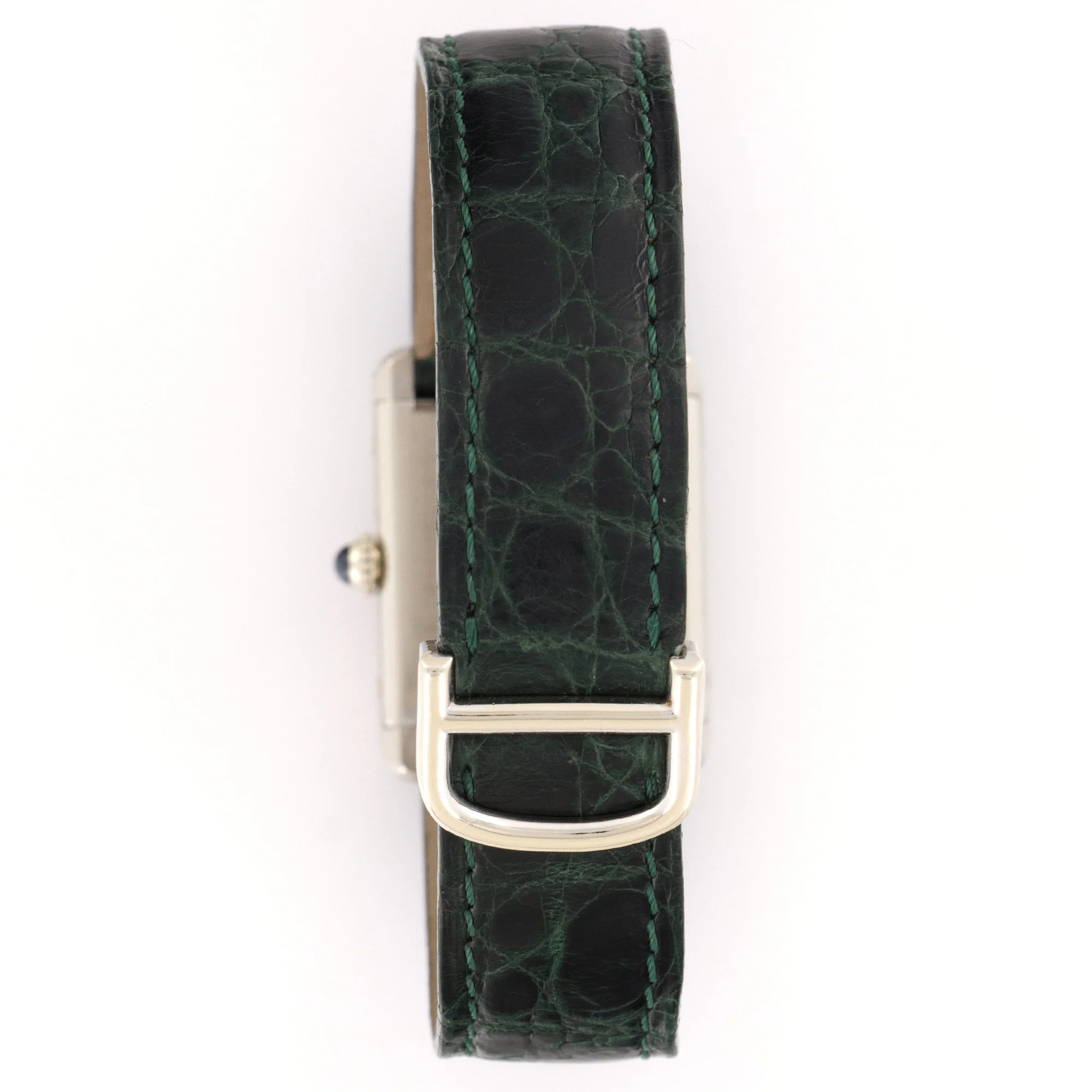 Cartier White Gold Tank Manual-Wind Watch - Image 5