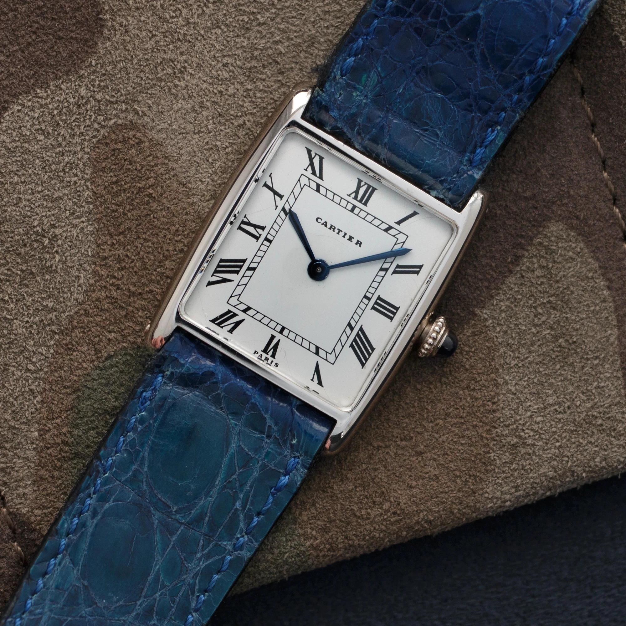 Cartier White Gold Tank Watch, Circa 1970s - Image 2
