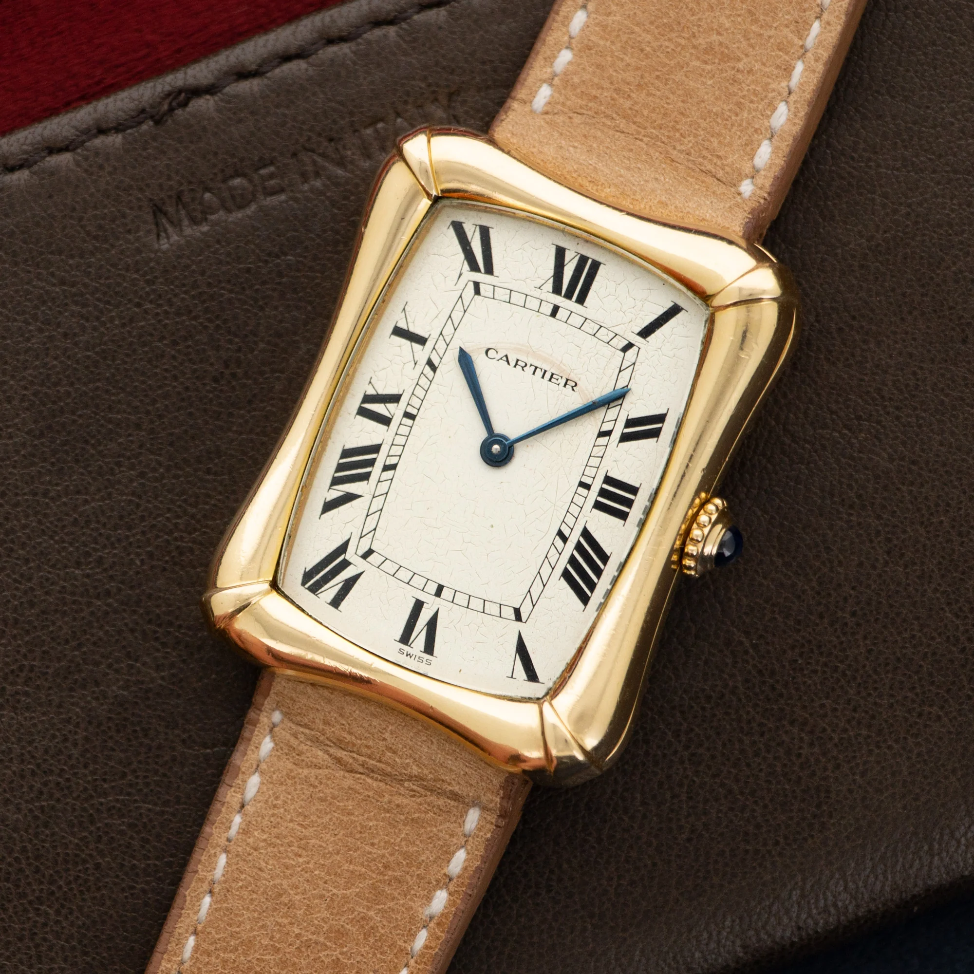 Cartier Yellow Gold Bamboo Coussin Watch - Image 2