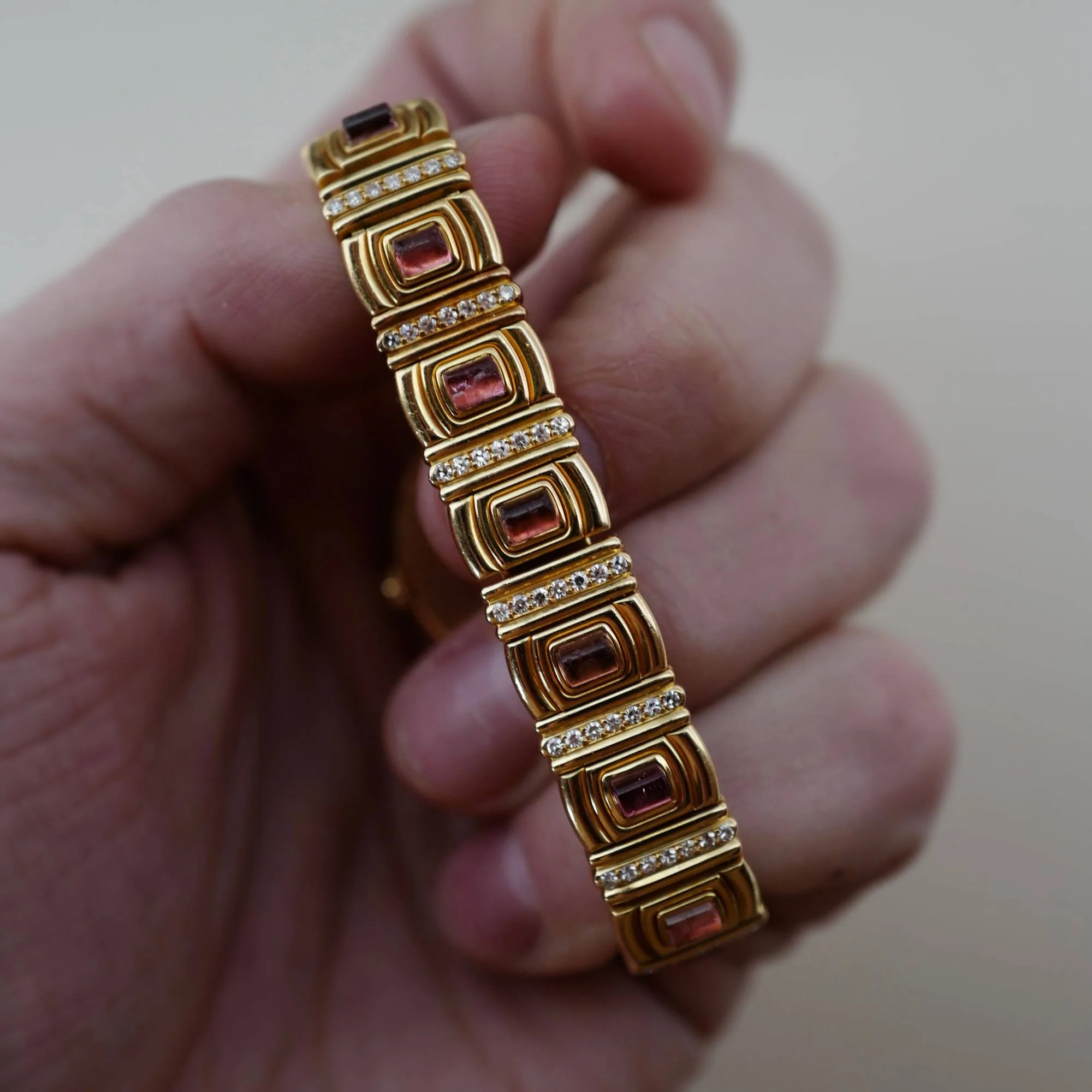 Cartier Yellow Gold Diamond and Tourmaline Vintage Watch - Image 4