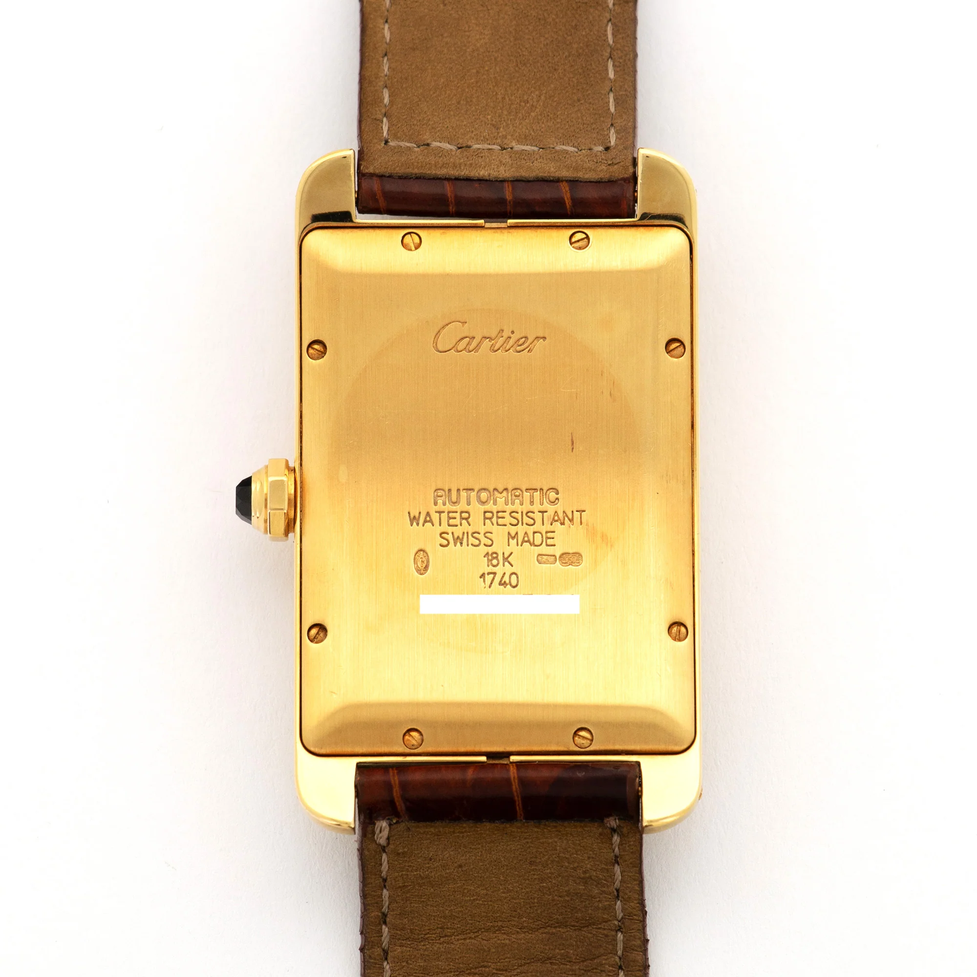 Cartier Yellow Gold Tank Americaine Automatic Strap Watch - Image 4