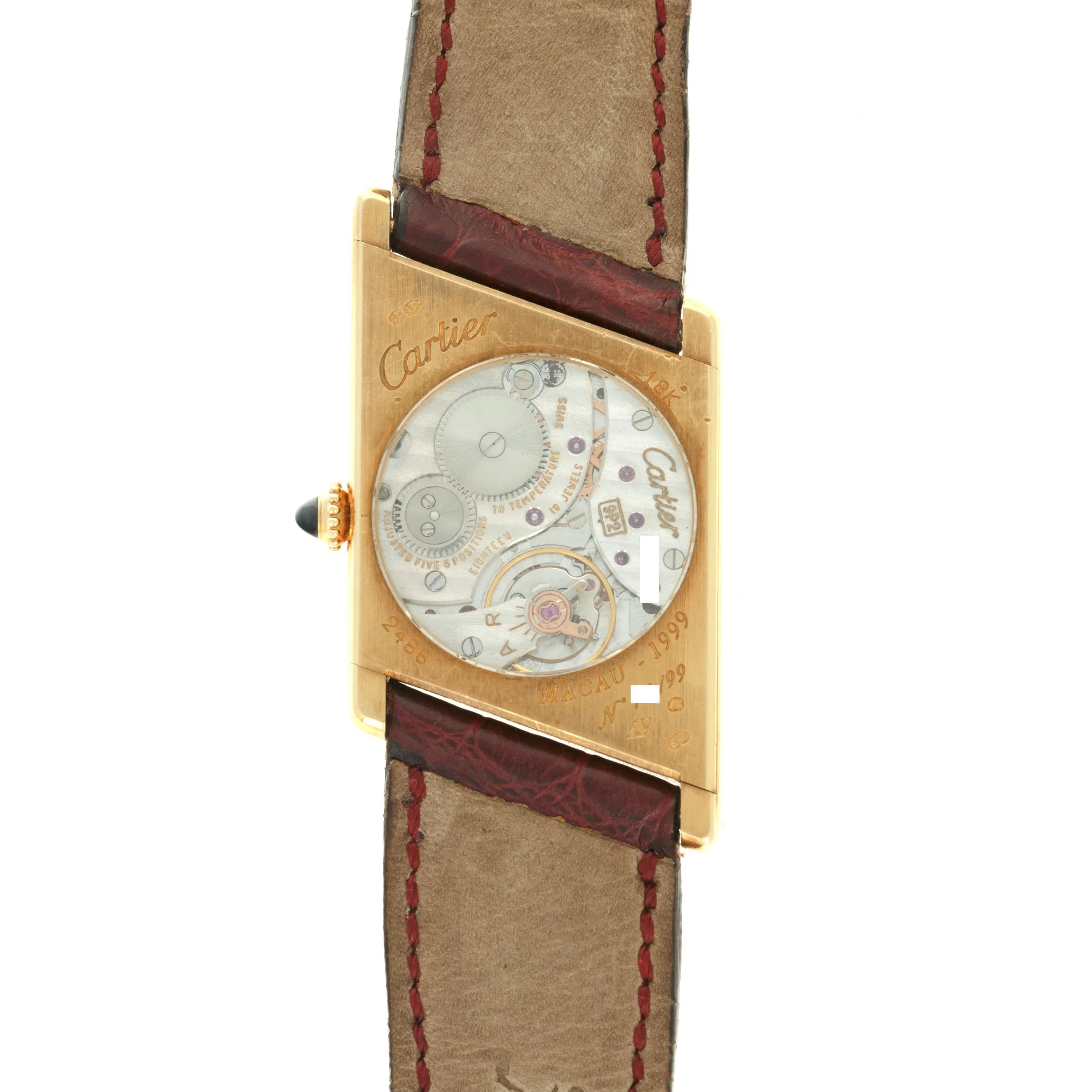 Cartier Yellow Gold Tank Asymmetrical Watch, Ref. 2488 - Image 5