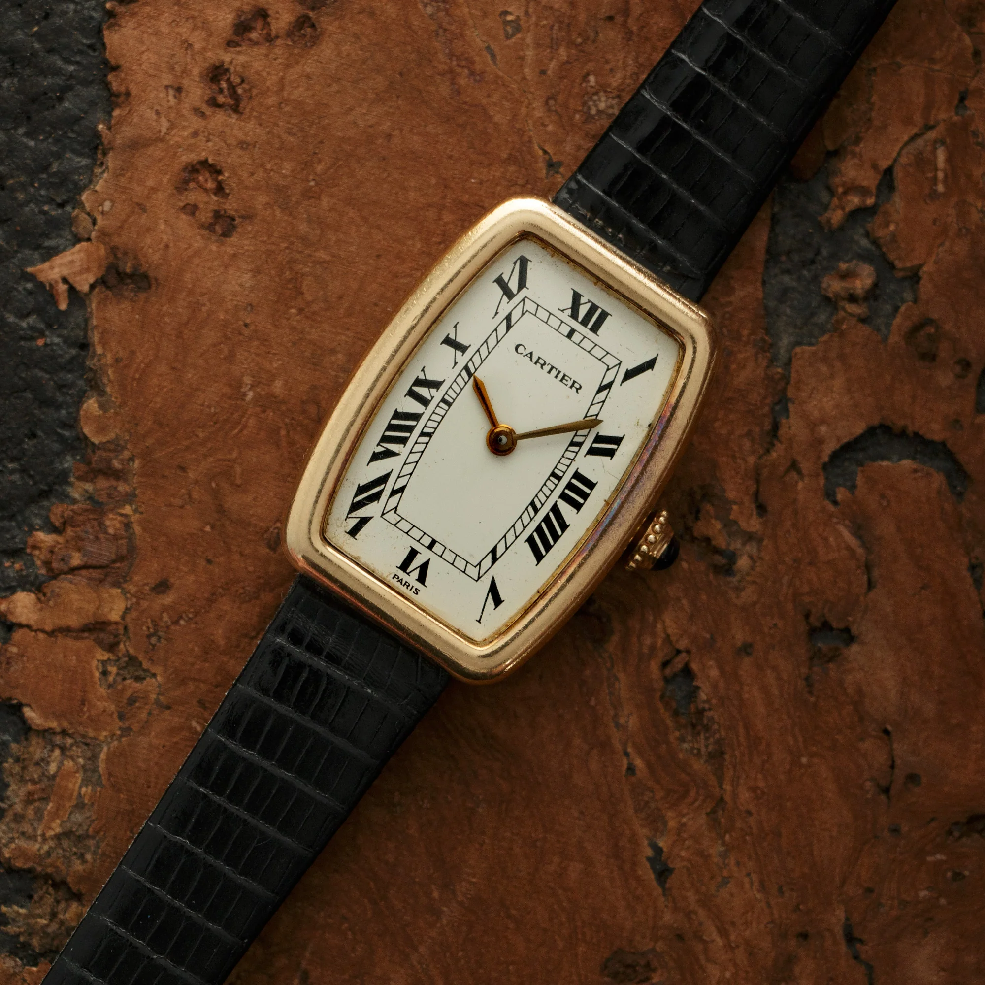 Cartier Yellow Gold Tank Faberge Watch, 1970s - Image 2