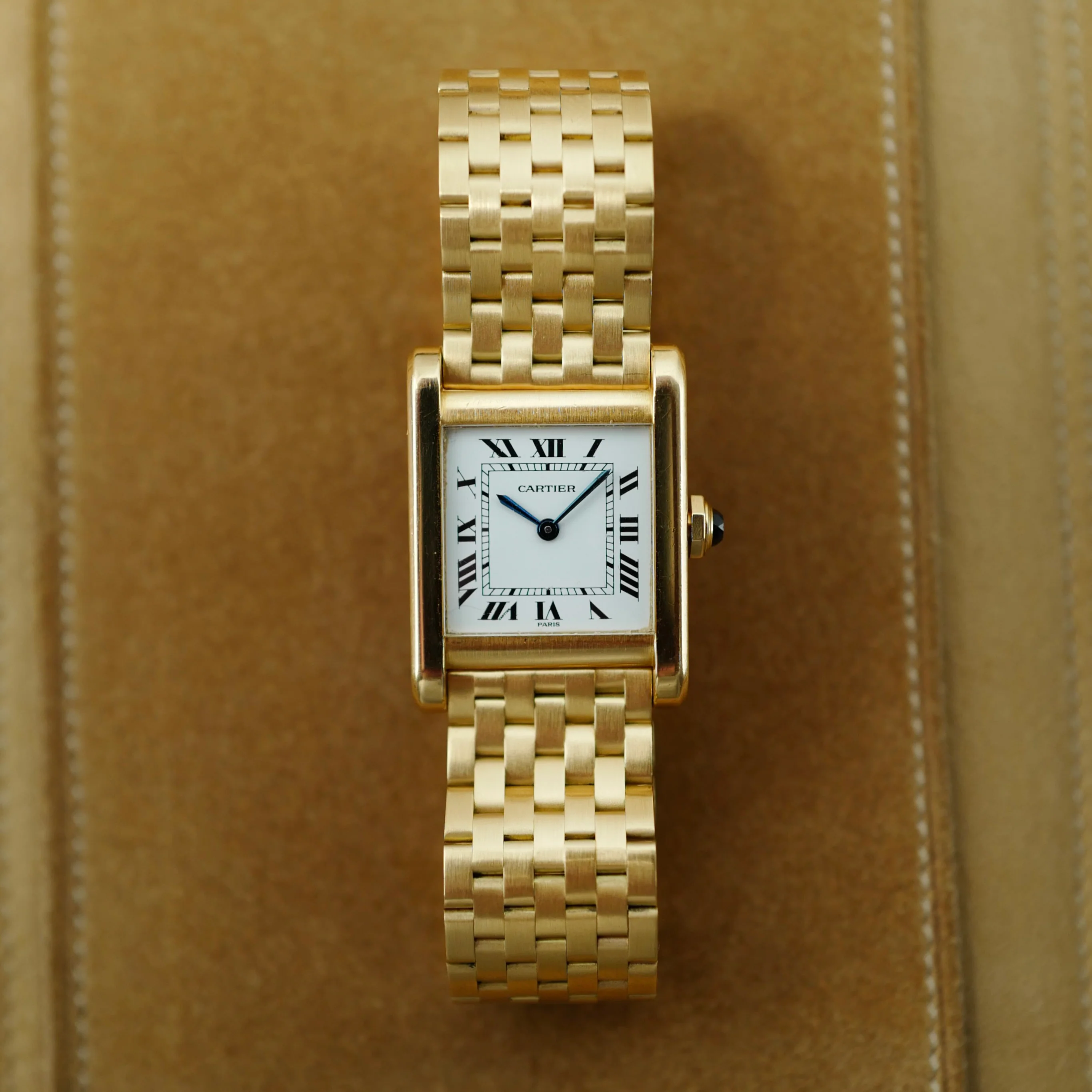 Cartier Yellow Gold Tank Normale Bracelet Watch Ref. 78092 (New Arrival)