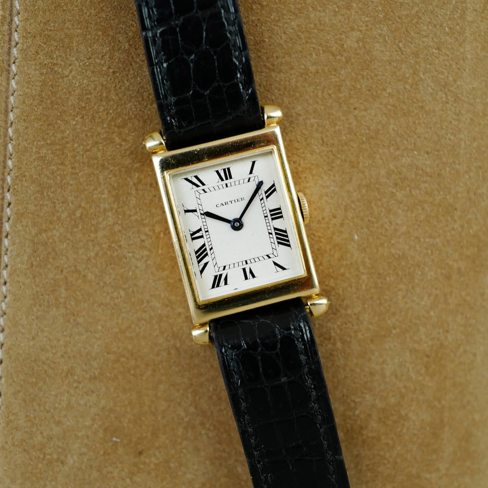 Cartier Yellow Gold Tank Obus, European Watch & Clock, Late 1940s - Image 2
