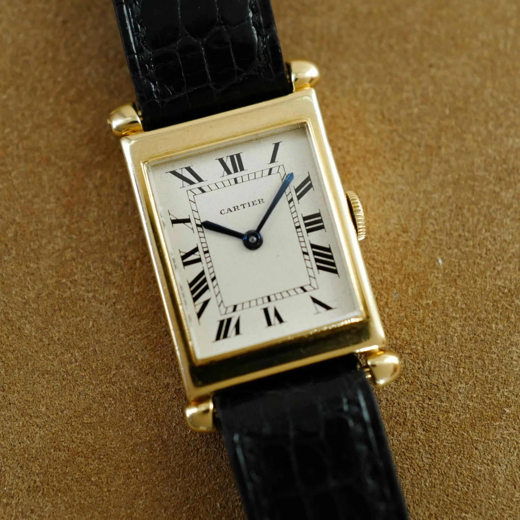 Cartier Yellow Gold Tank Obus, European Watch & Clock, Late 1940s - Image 3