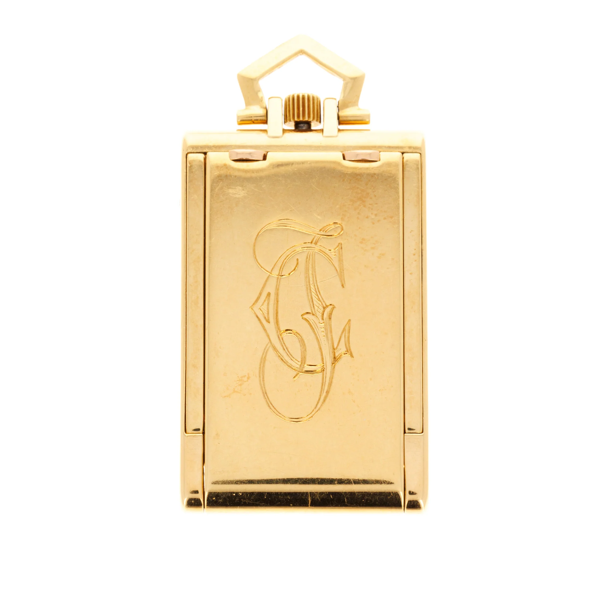 Cartier Yellow Gold Tank Travel Clock, Sold in London
