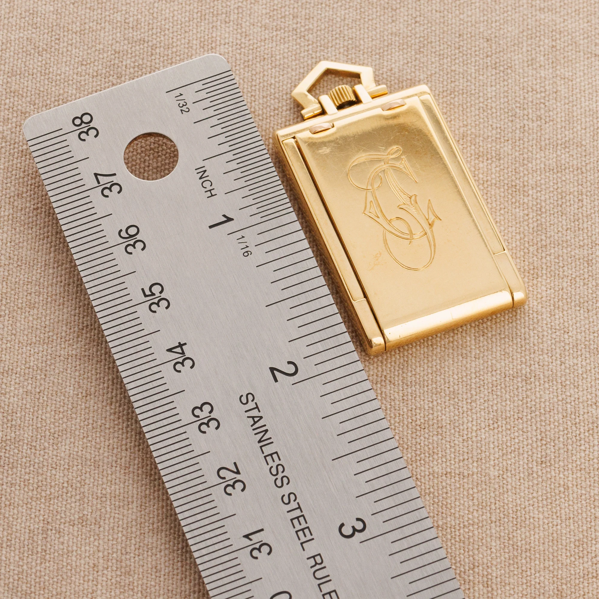 Cartier Yellow Gold Tank Travel Clock, Sold in London - Image 8