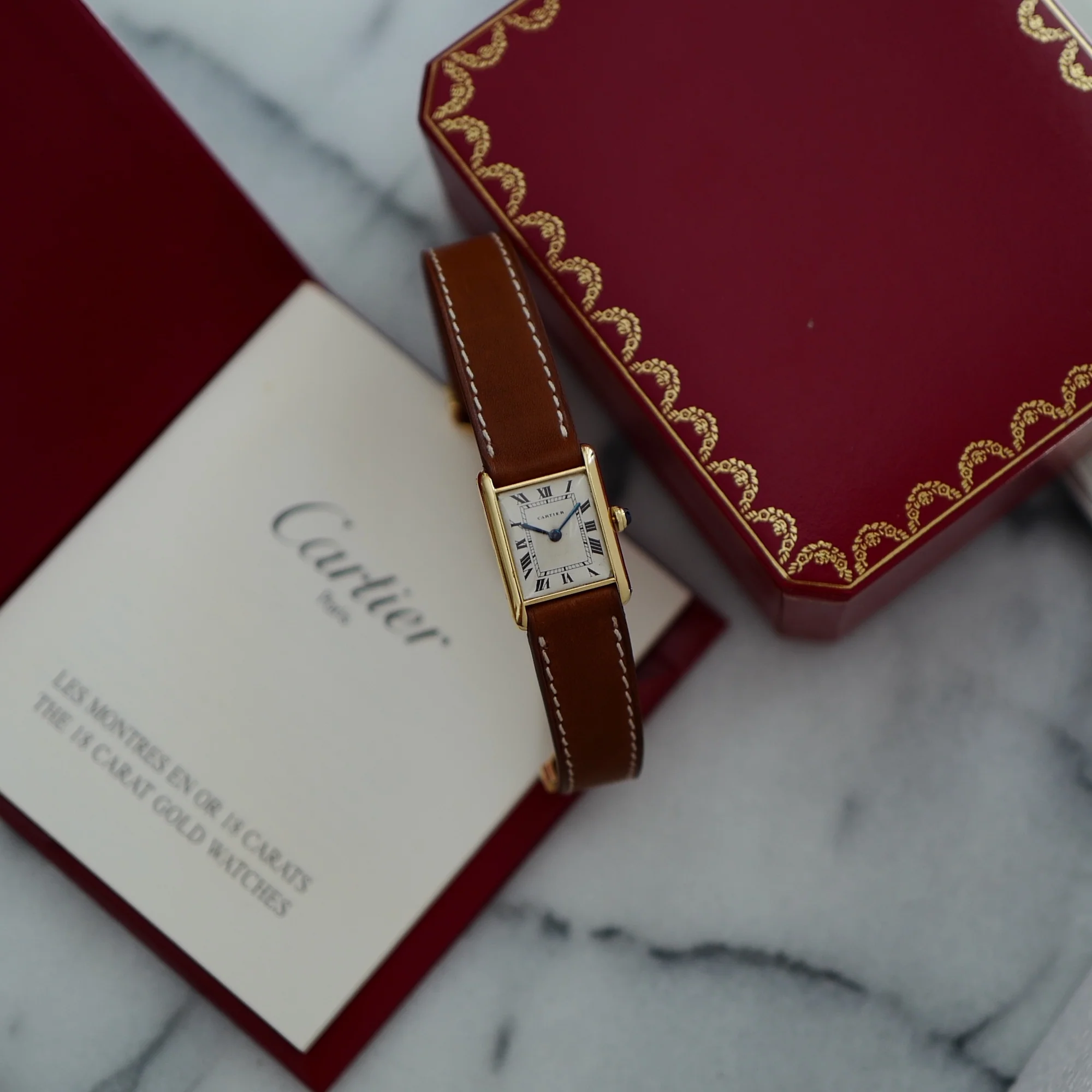 Cartier Yellow Gold Tank Watch, European Watch & Clock from 1959 - Image 7