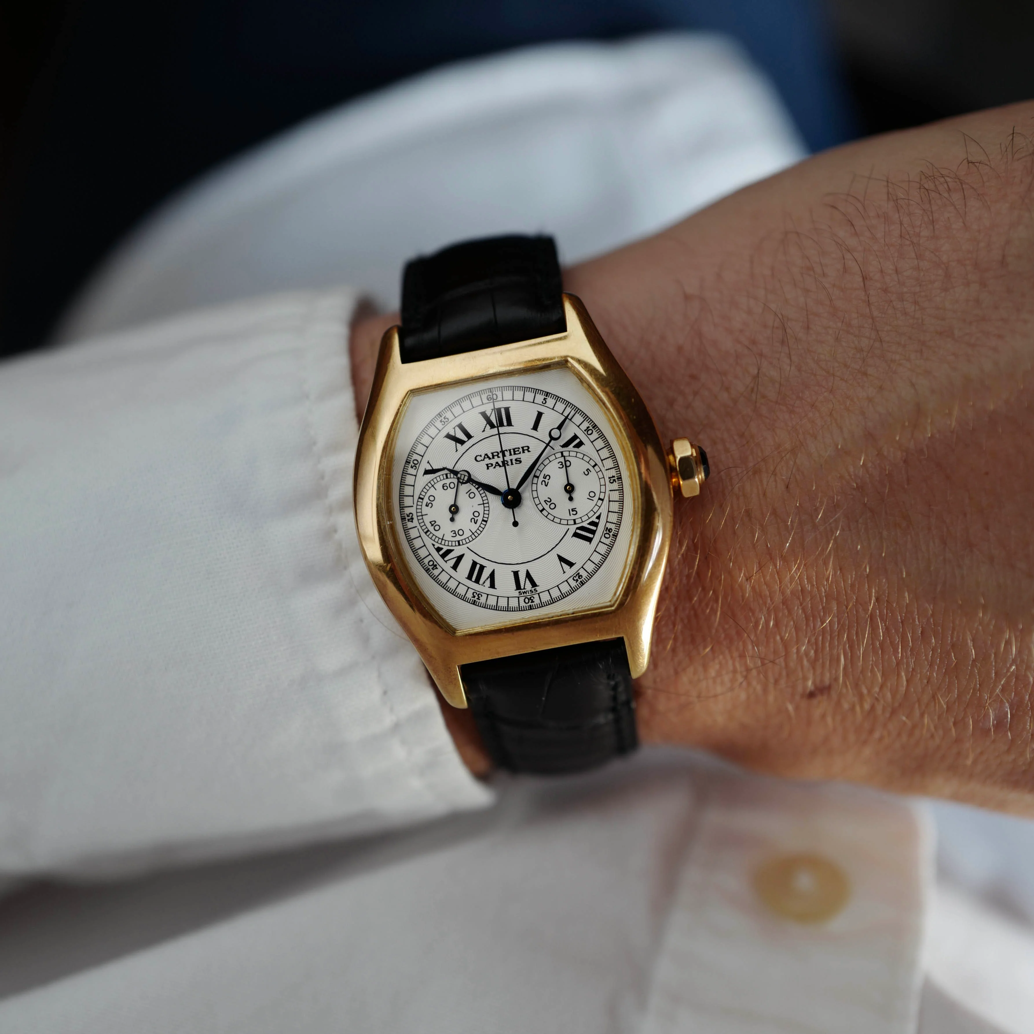 Cartier Yellow Gold Tortue Monopoussior Watch Ref. 2356 - Image 5