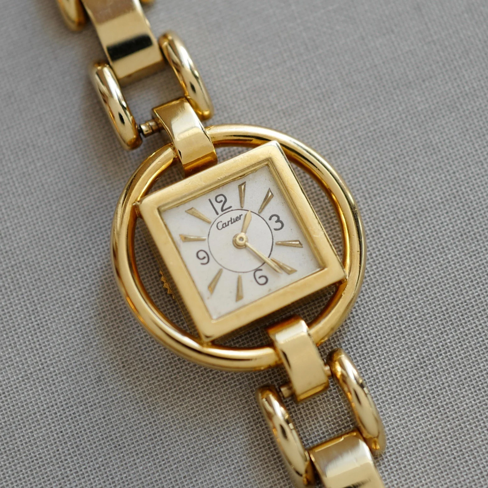 Cartier Yellow Gold Unusual Bracelet Watch - Image 2