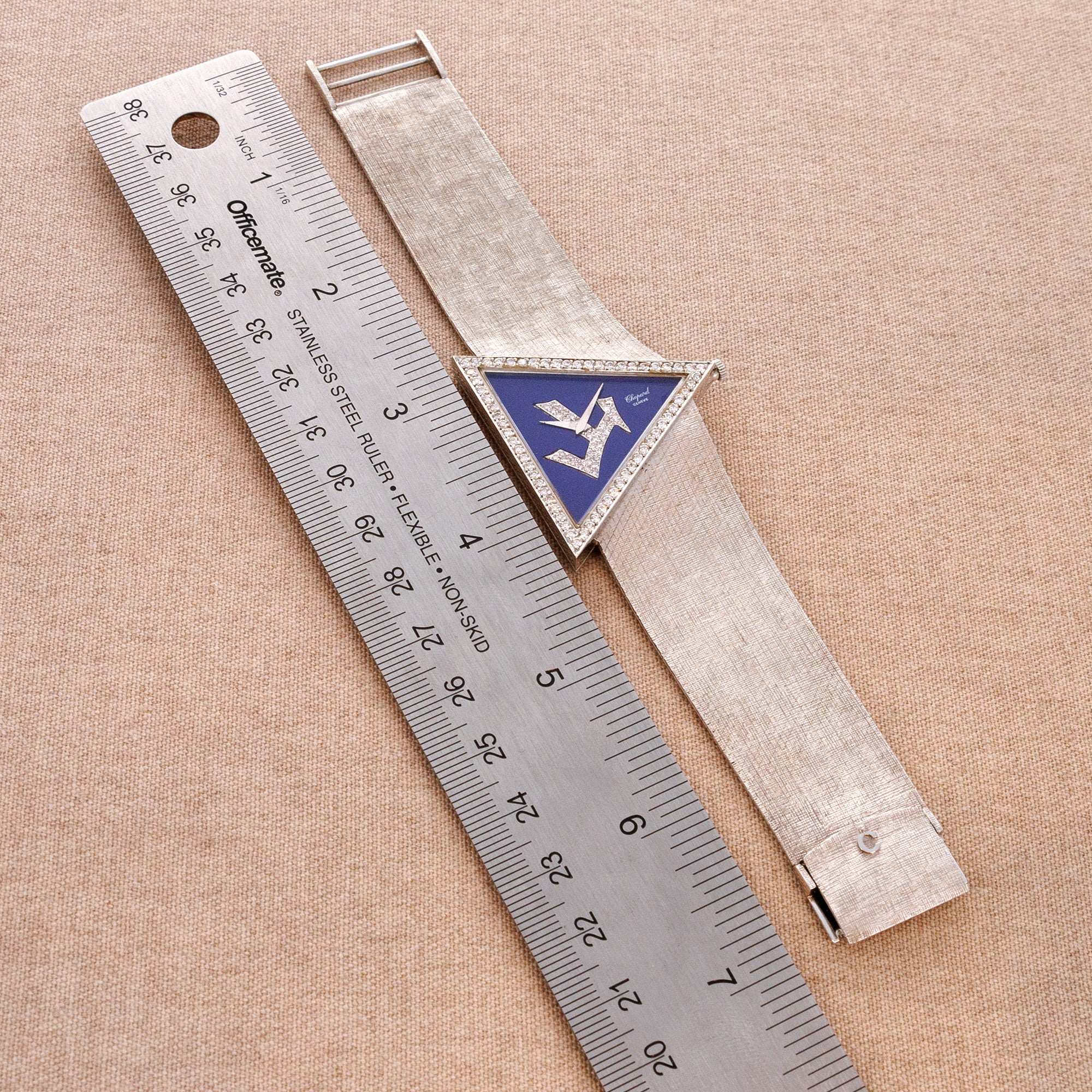Chopard White Gold and Lapis Asymetrical Watch and Ring Set - Image 5
