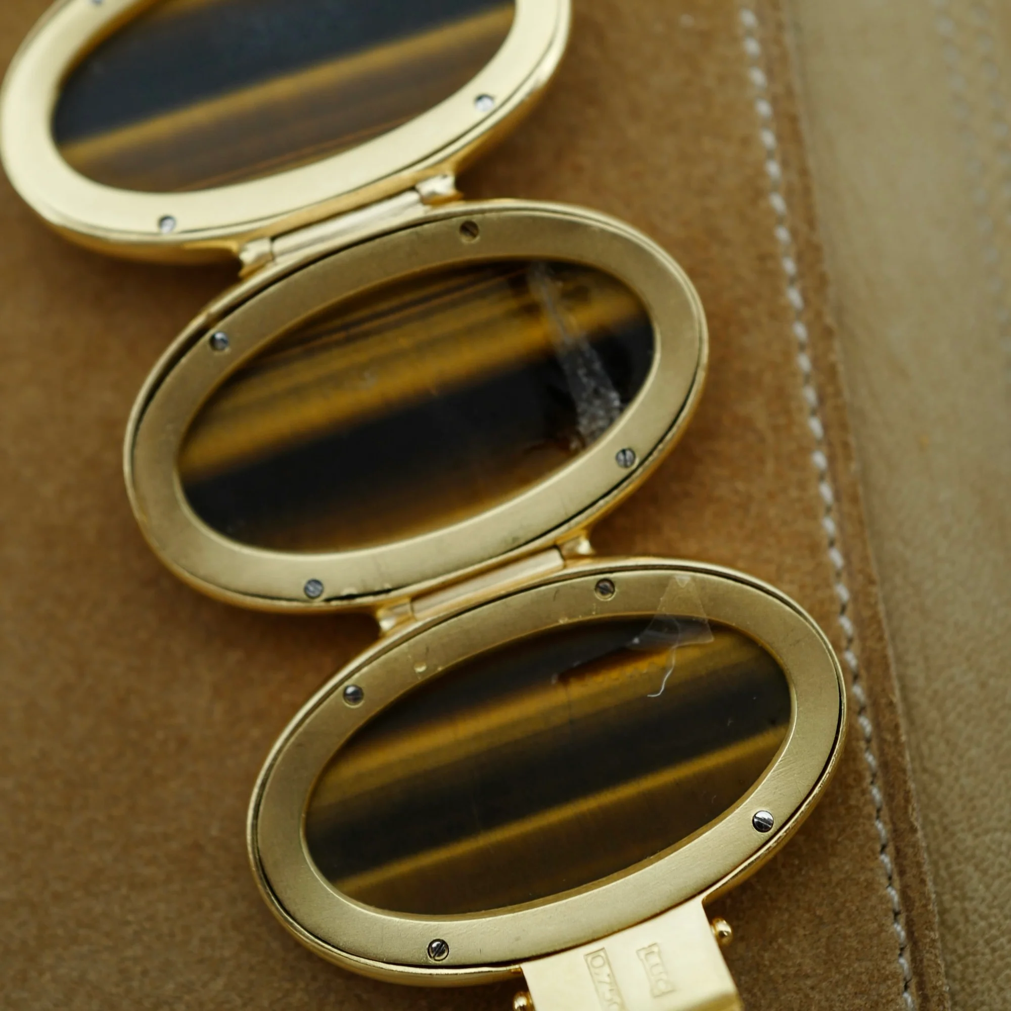 Chopard Yellow Gold Tigers Eye Bracelet Watch Retailed by Laykin et Cie - Image 9