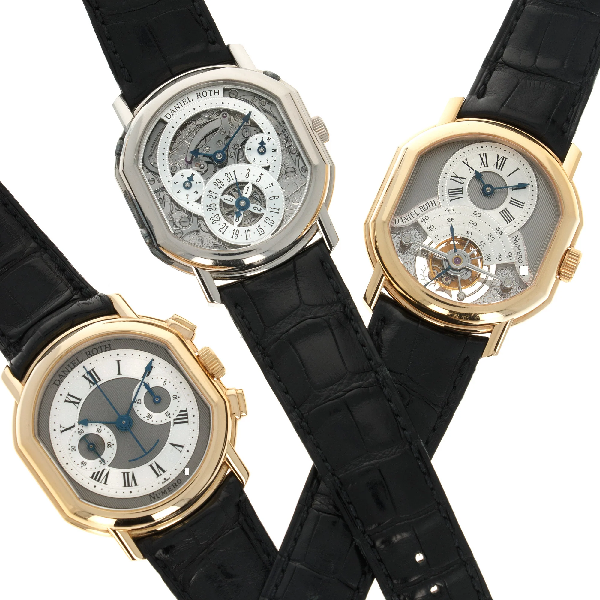 Daniel Roth Tourbillon, Retrograde Skeleton, Chronograph, Three Watch Set