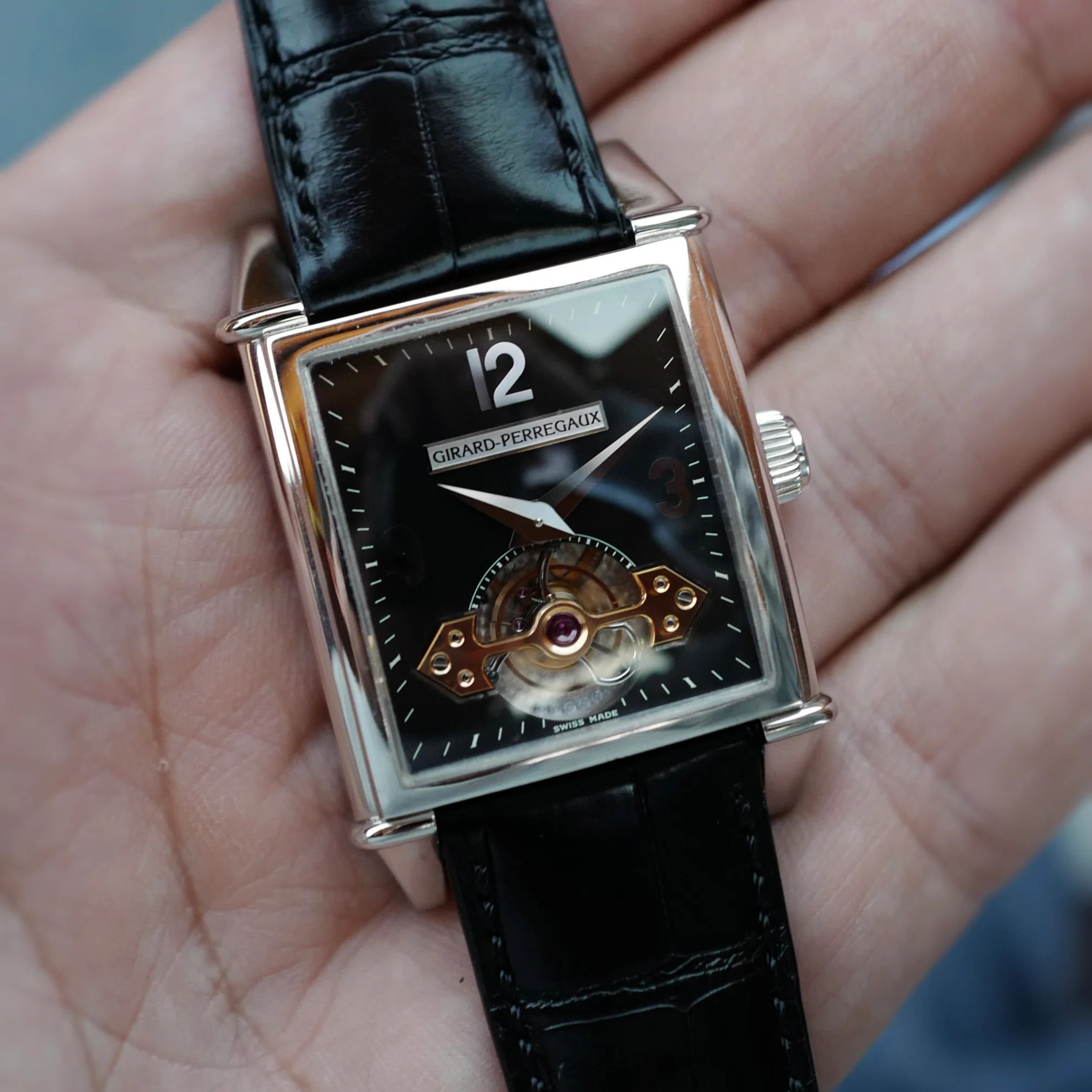 Girard Perregaux Platinum Automatic Tourbillon Watch Ref. 9985 - Image 3