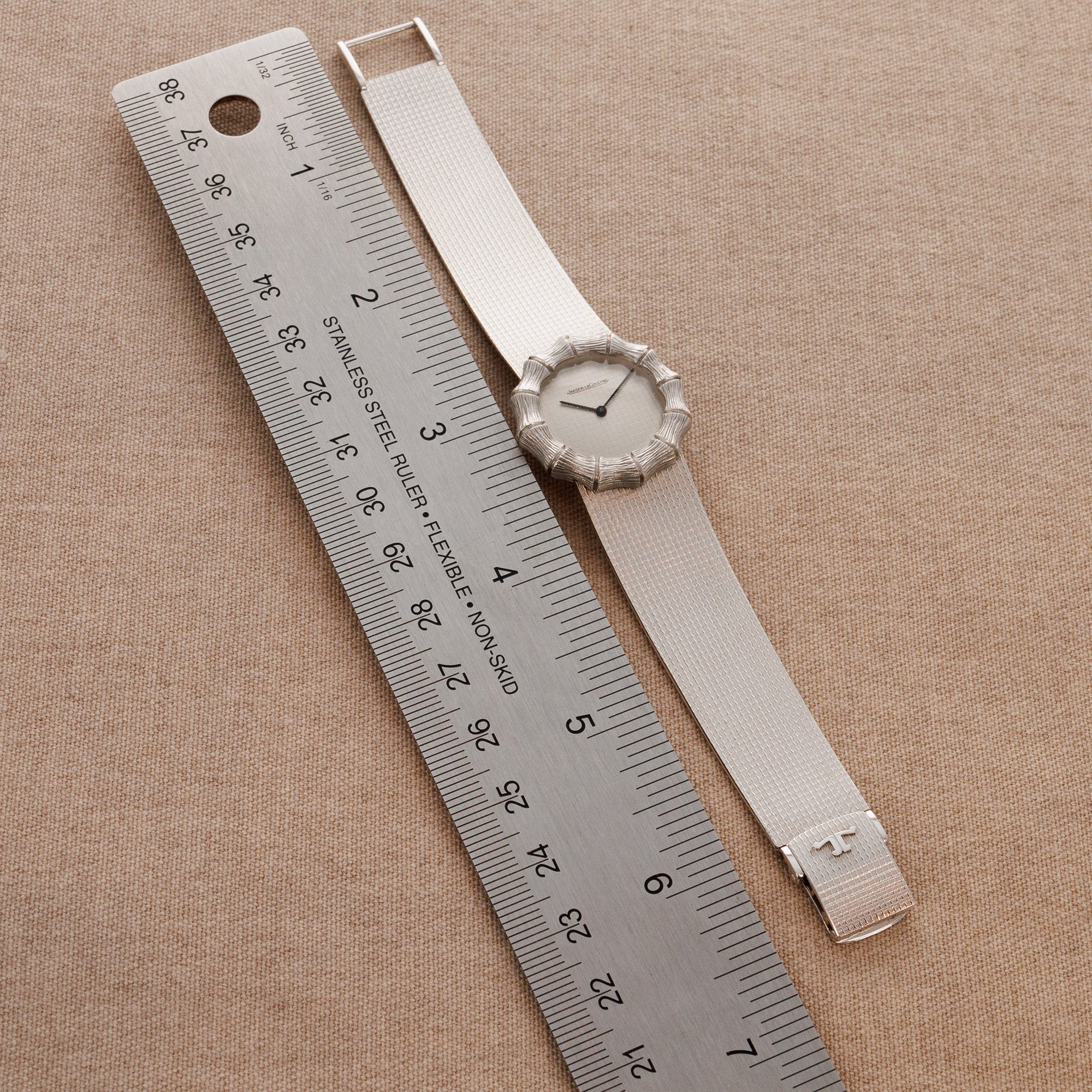 Jaeger Lecoultre White Gold Bamboo Watch - Image 5
