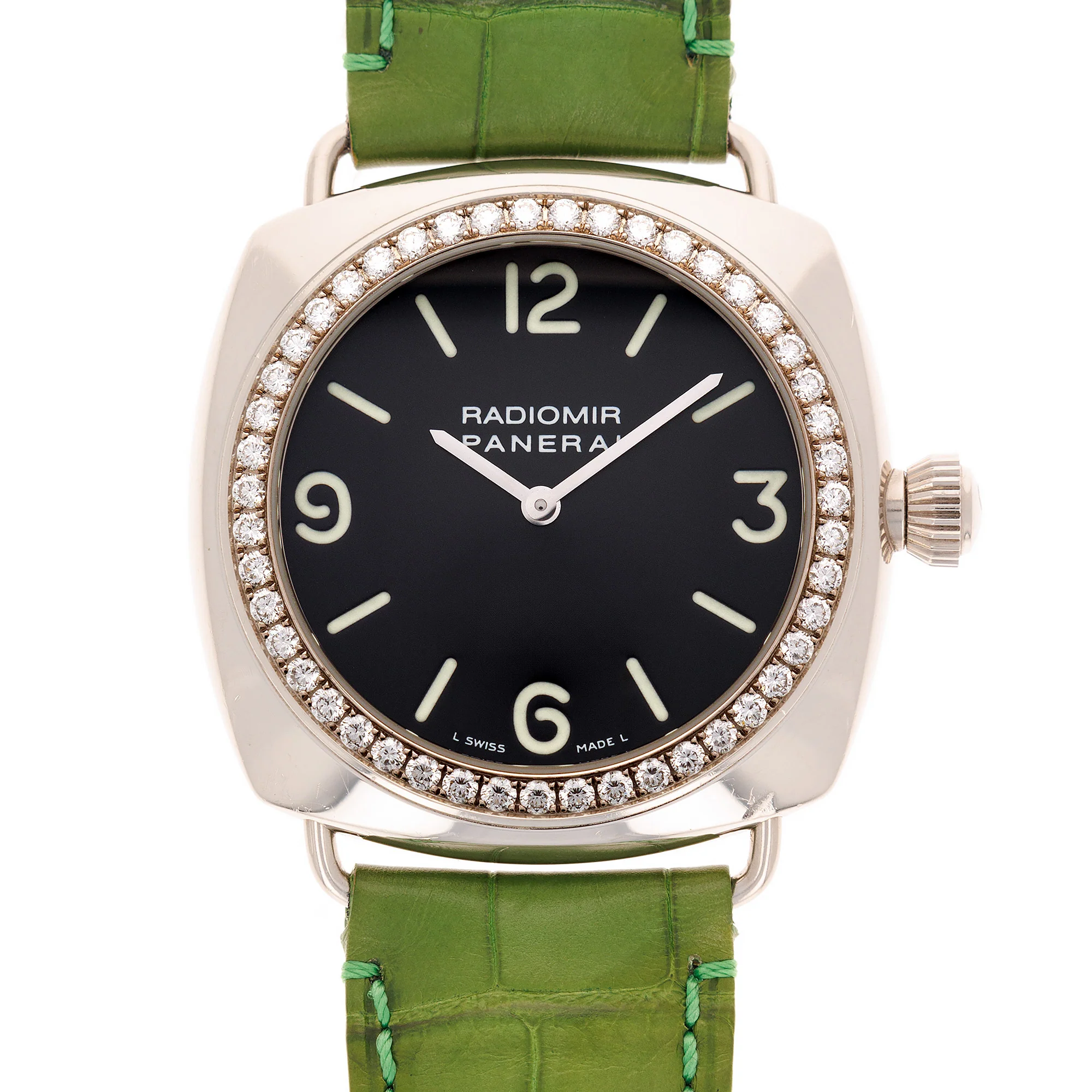 Panerai White Gold Radiomir Ref. PAM68 with Factory Diamonds