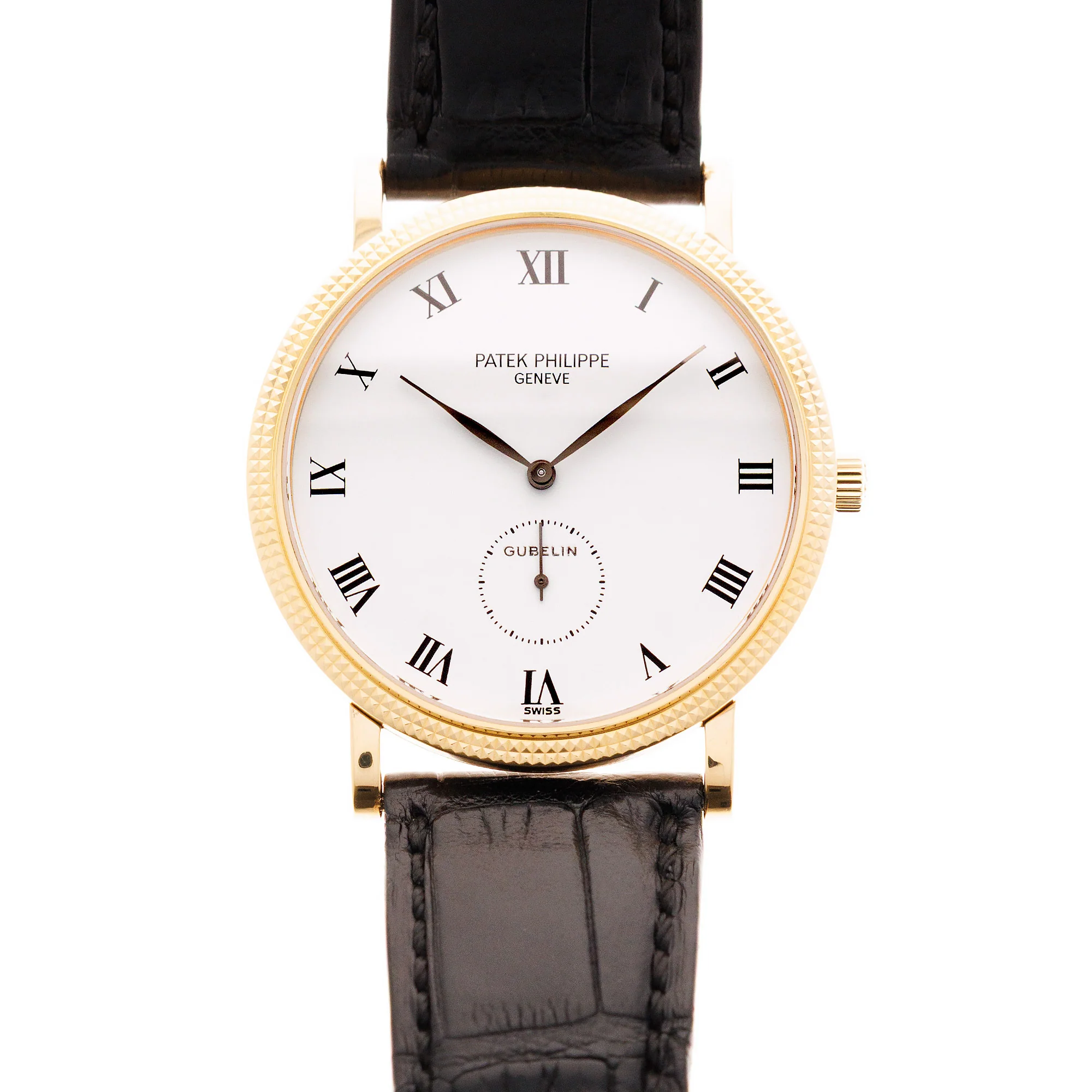 Patek Calatrava Yellow Gold Calatrava Ref. 3919 with Gubelin Dial