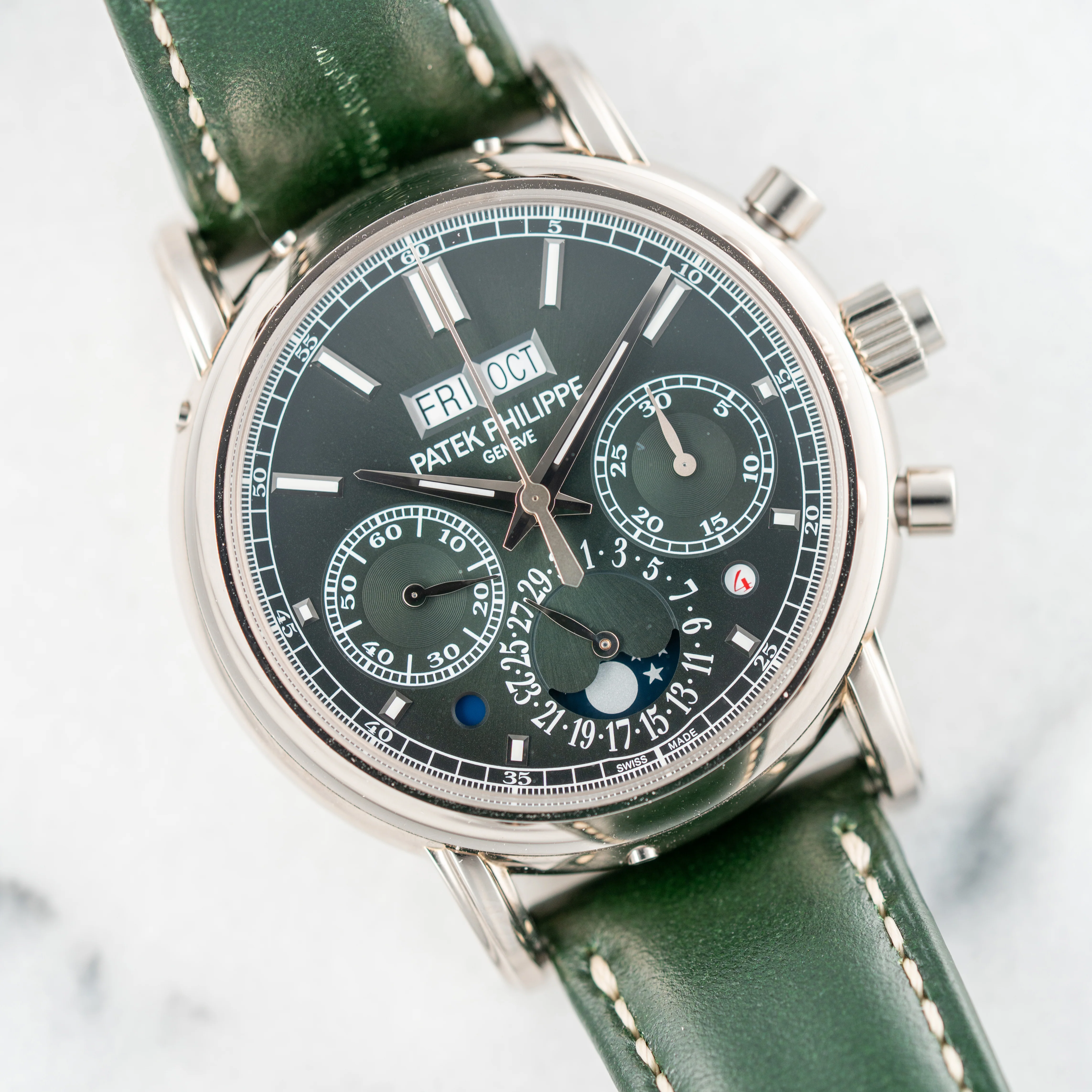 Patek Philippe White Gold Perpetual Calendar Chronograph Ref. 5204 (New Arrival)