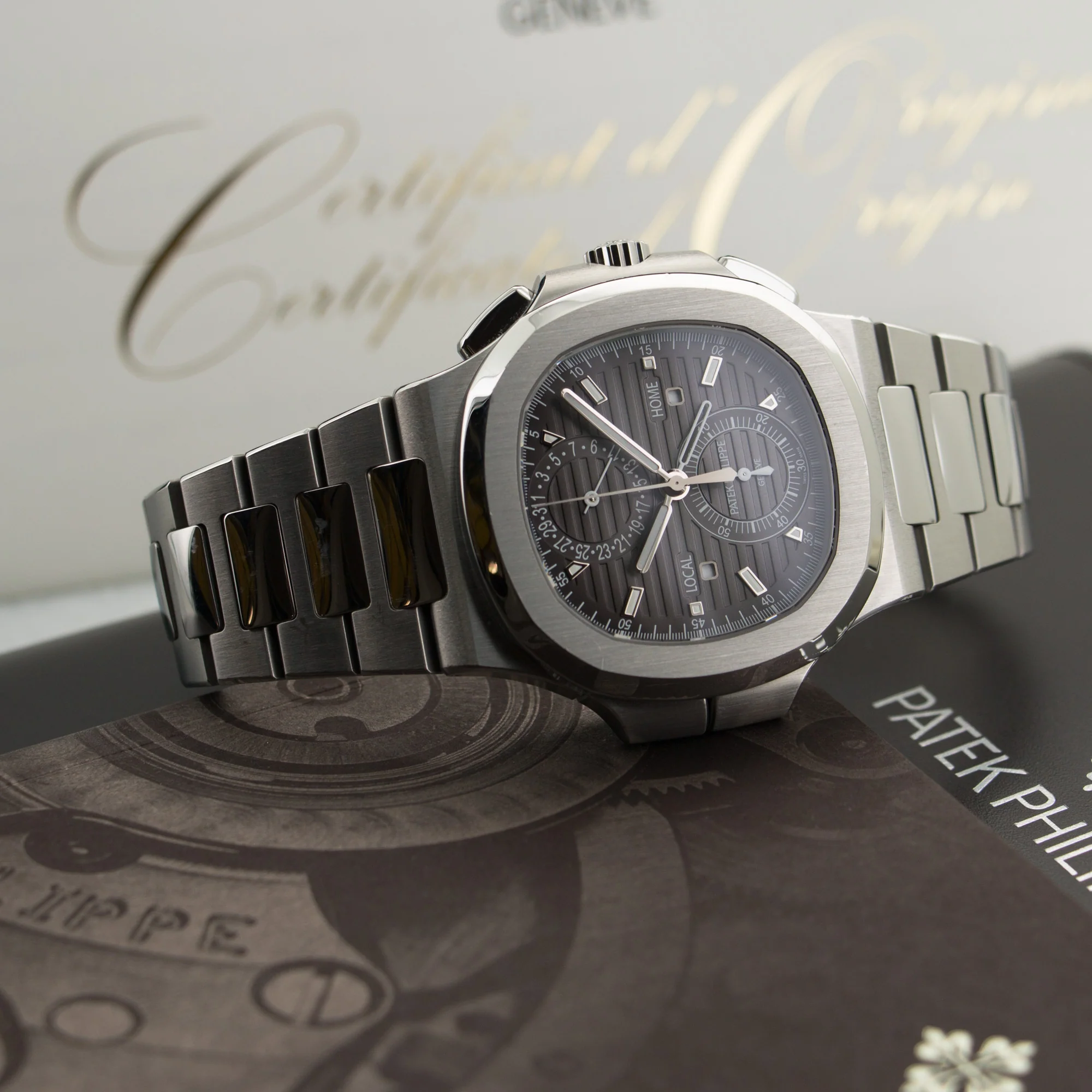 Patek Philippe Nautilus Travel Time Chronograph Watch Ref. 5990 - Image 5